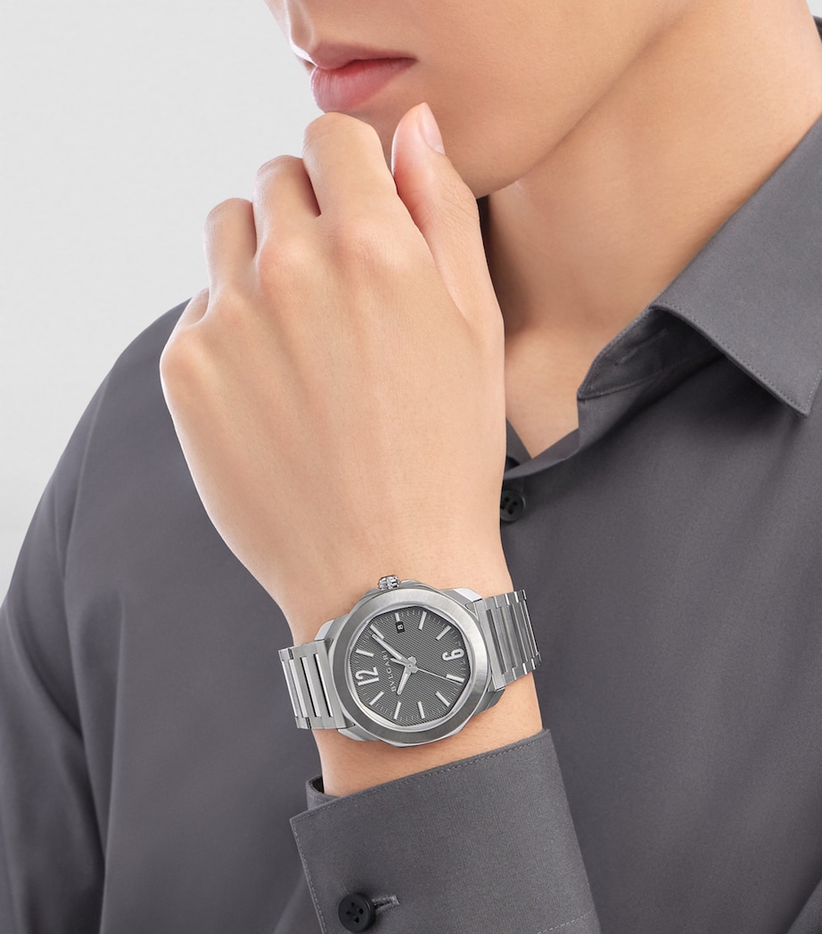 Stainless Steel Octo Roma Automatic Watch 41mm GREY Image 7