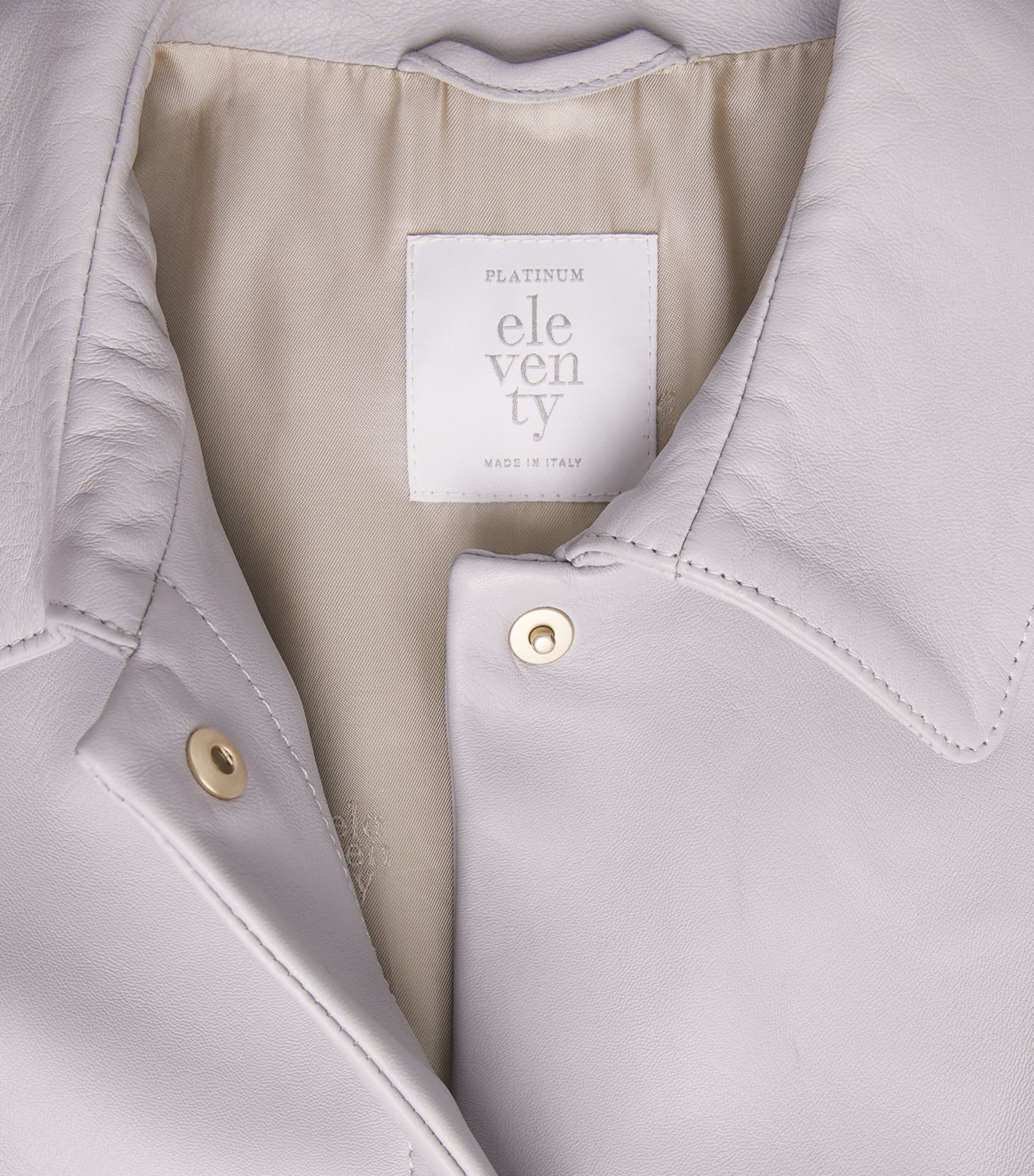 Eleventy Womens Nappa Leather Trench Coat Nuvola Image 6