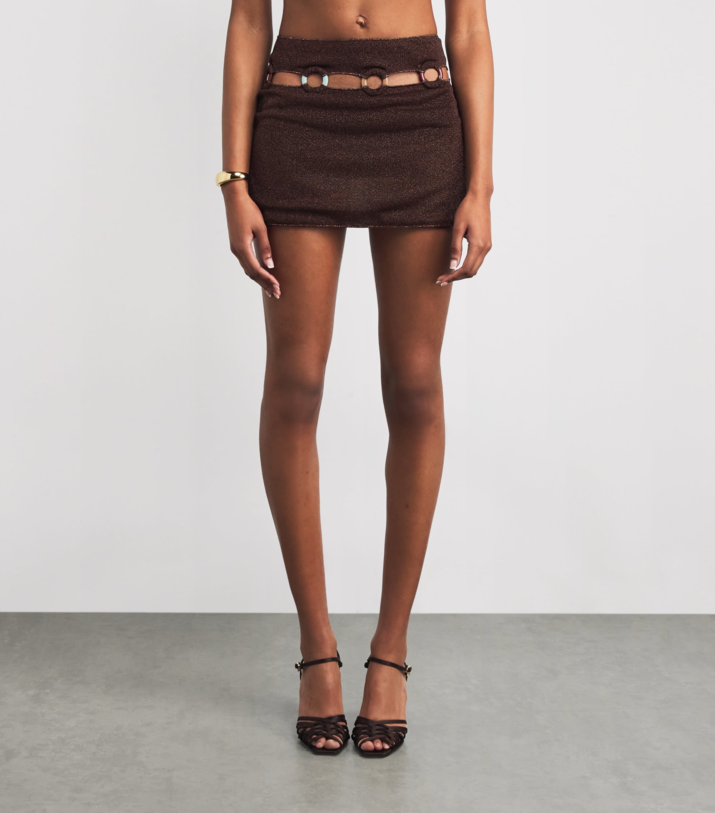 Multi-Ring Lumière Mini Skirt CHOCOLATE Image 3