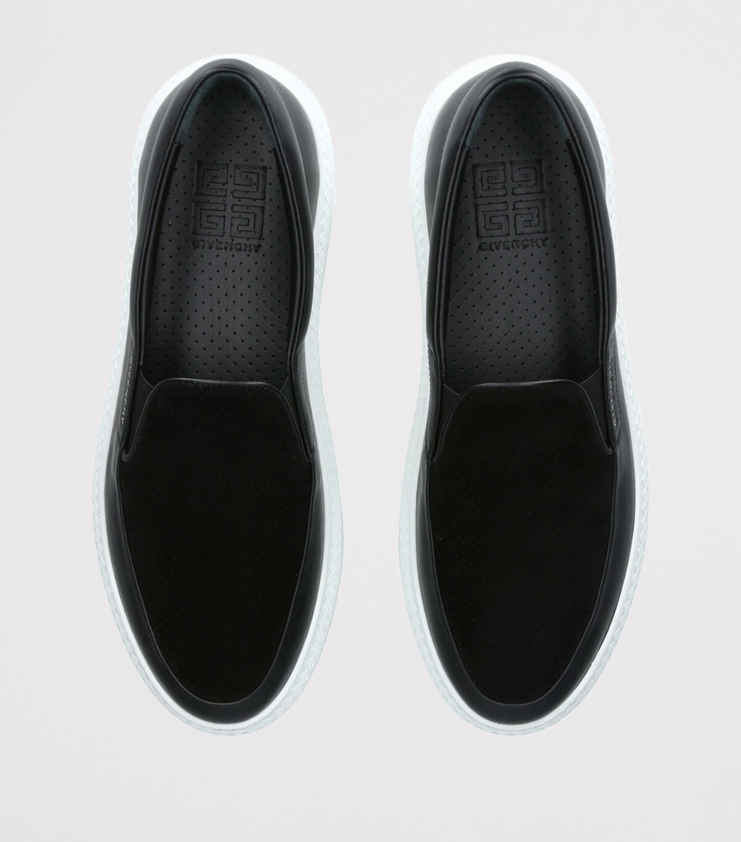 Leather-Suede G Set Slip-On Loafers BLACK Image 4