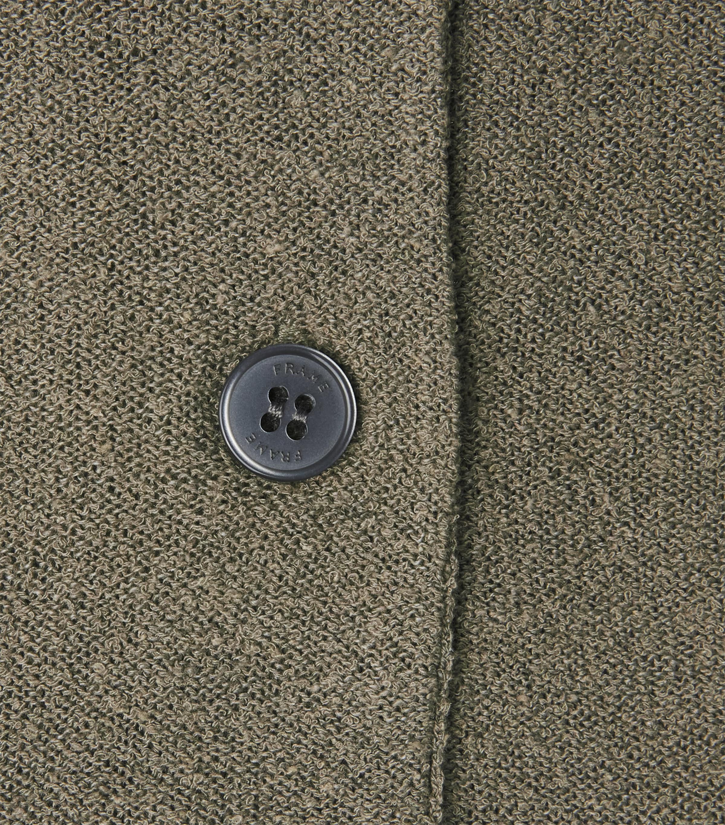 FRAME Mens Silk-Linen-Blend Overshirt Dsbg Image 6