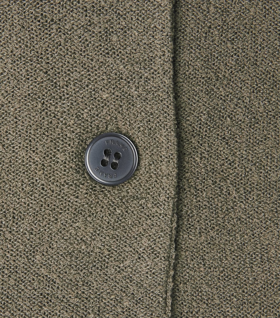 FRAME Mens Silk-Linen-Blend Overshirt Dsbg Image 6