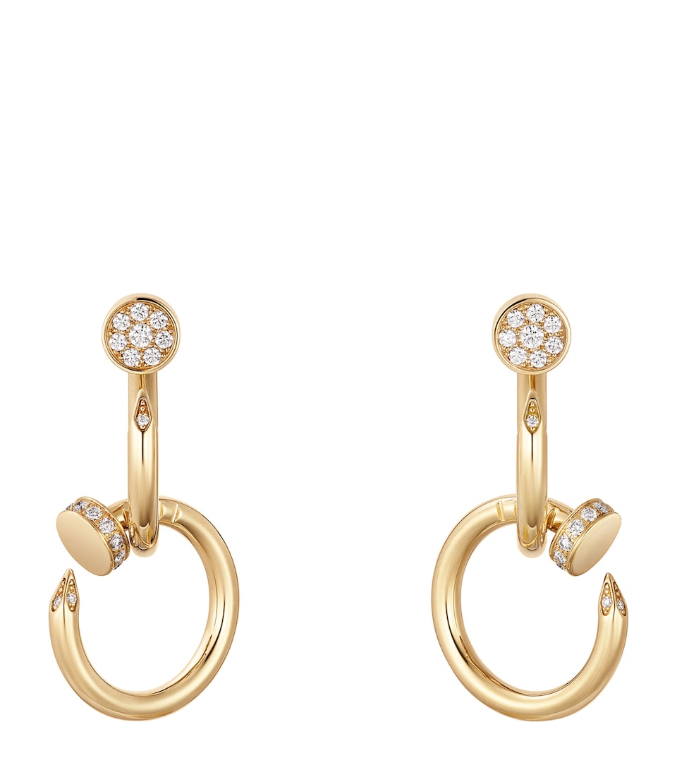 Yellow Gold and Diamond Juste un Clou Earrings