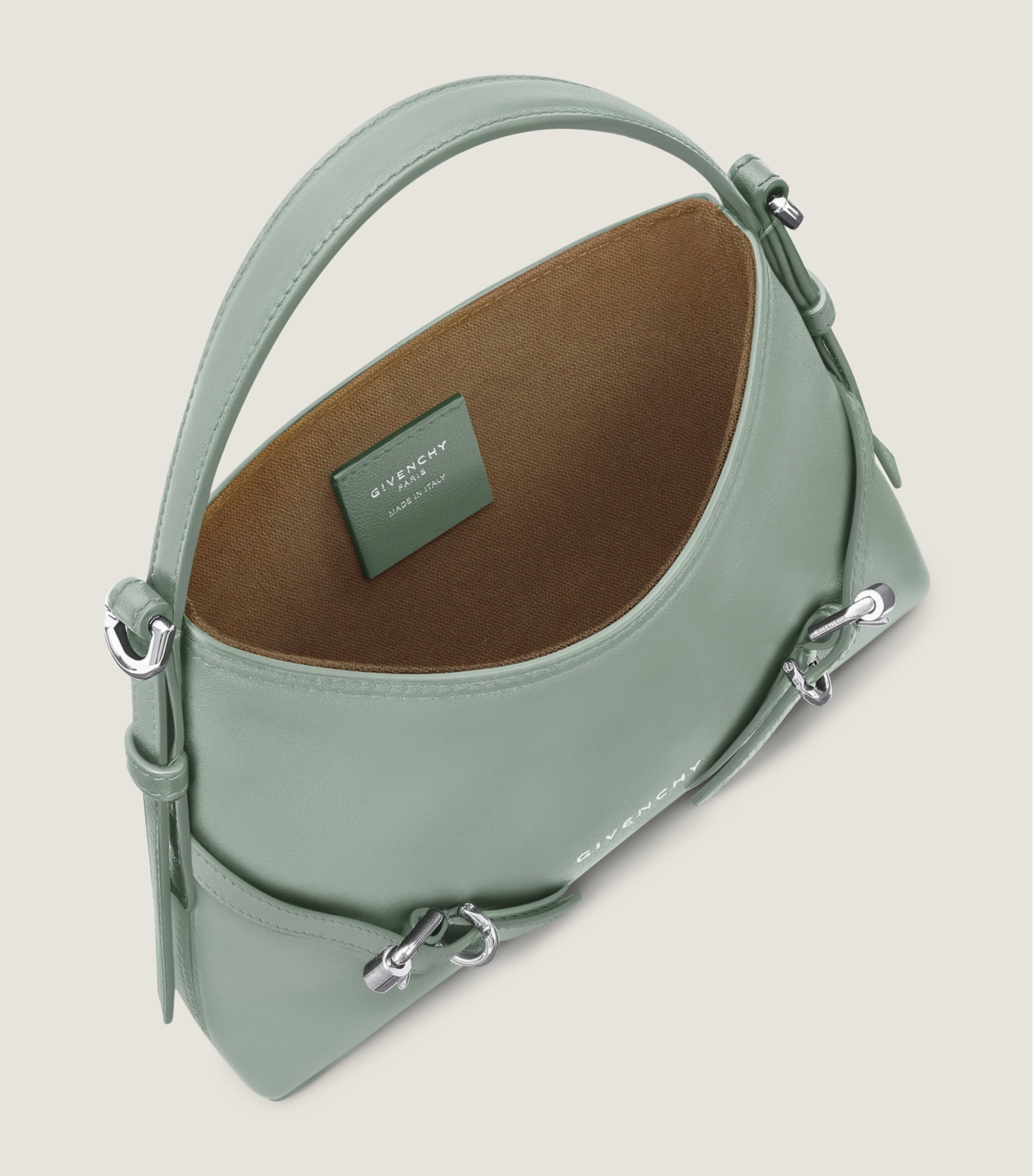 Nano Leather Voyou Cross-Body Bag GREYISH GREEN Image 4