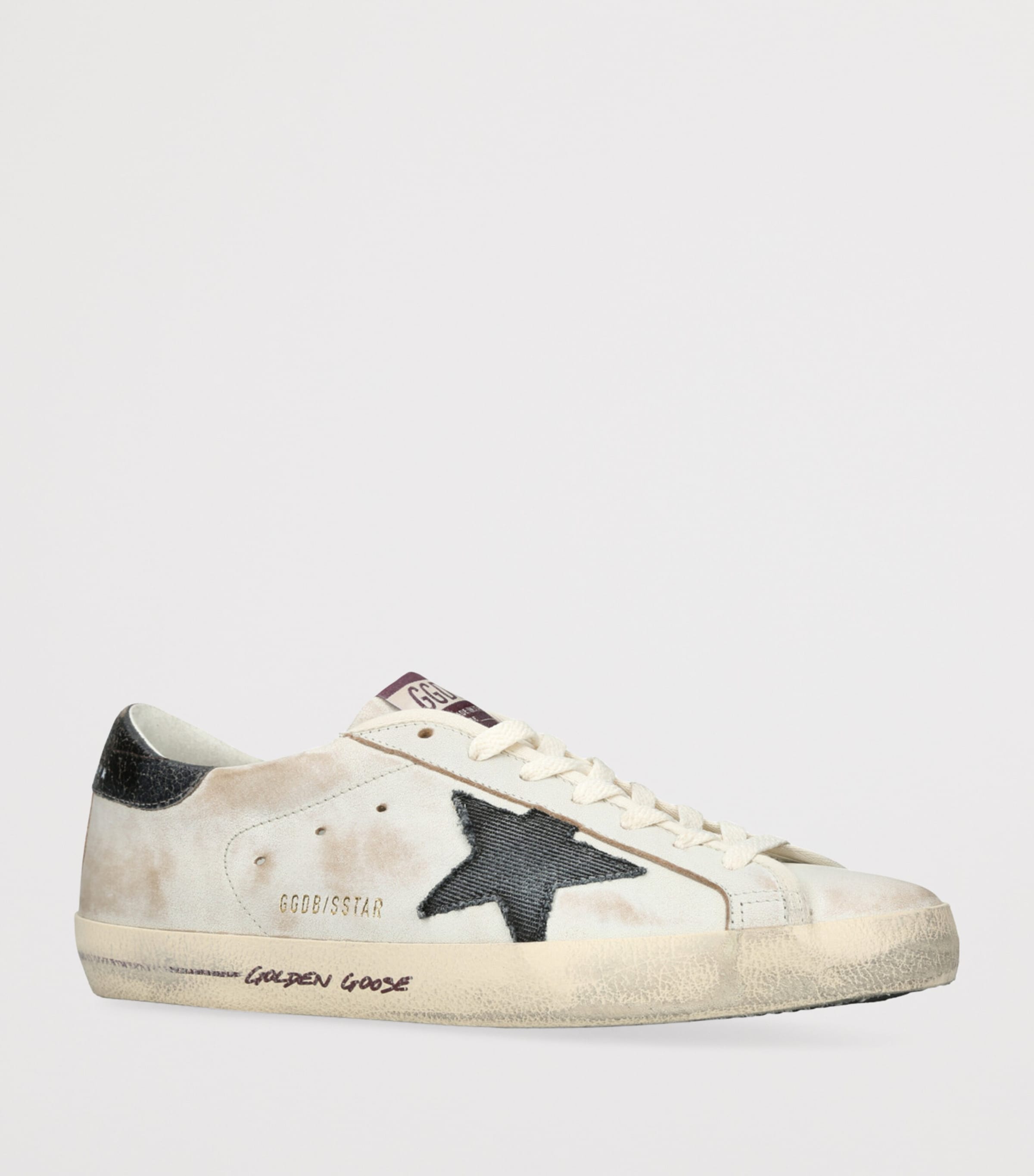 Leather Super-Star Sneakers WHITE/BLK Image 3