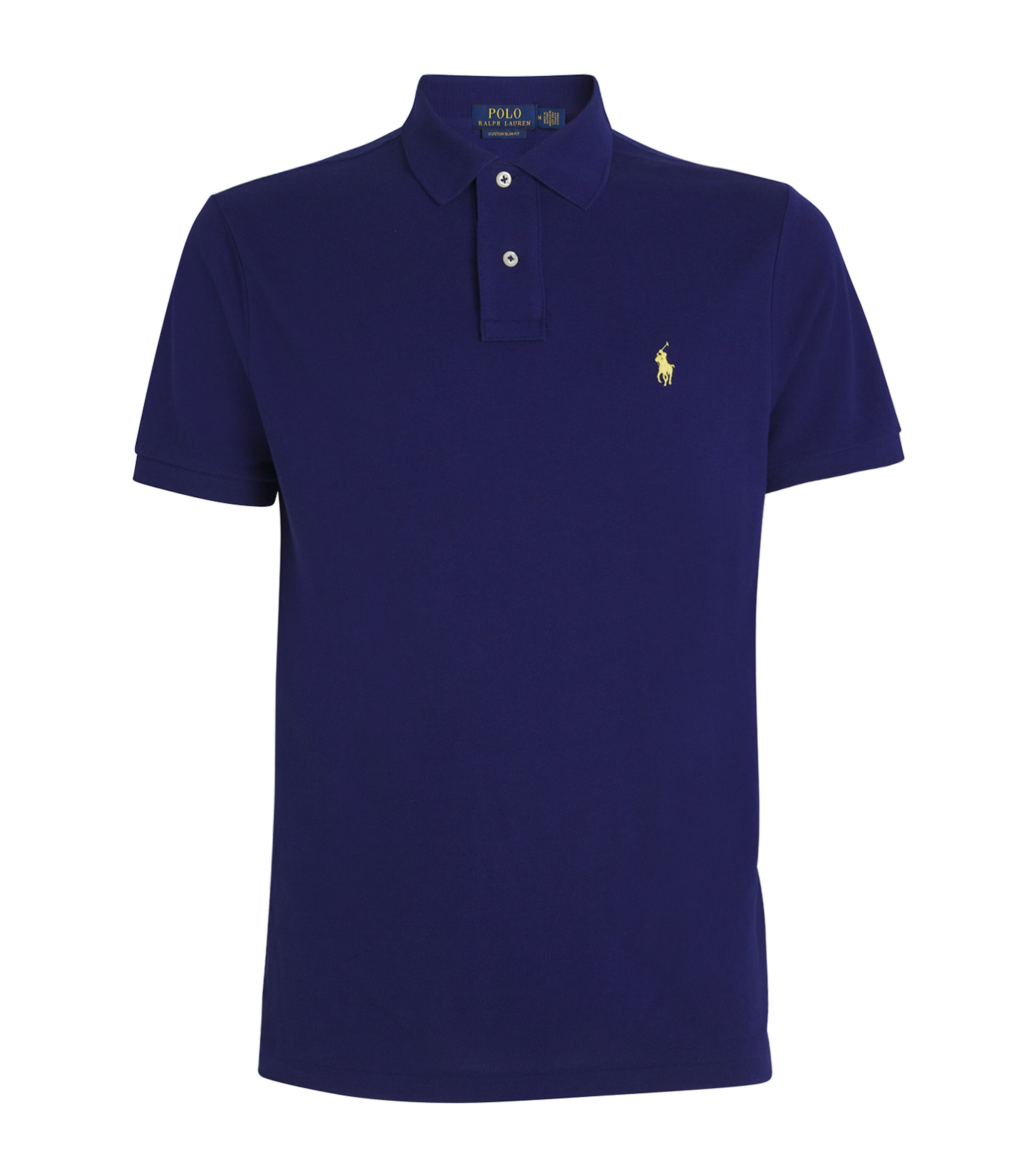 Polo Ralph Lauren Logo Slim-fit Polo Shirt In Blue