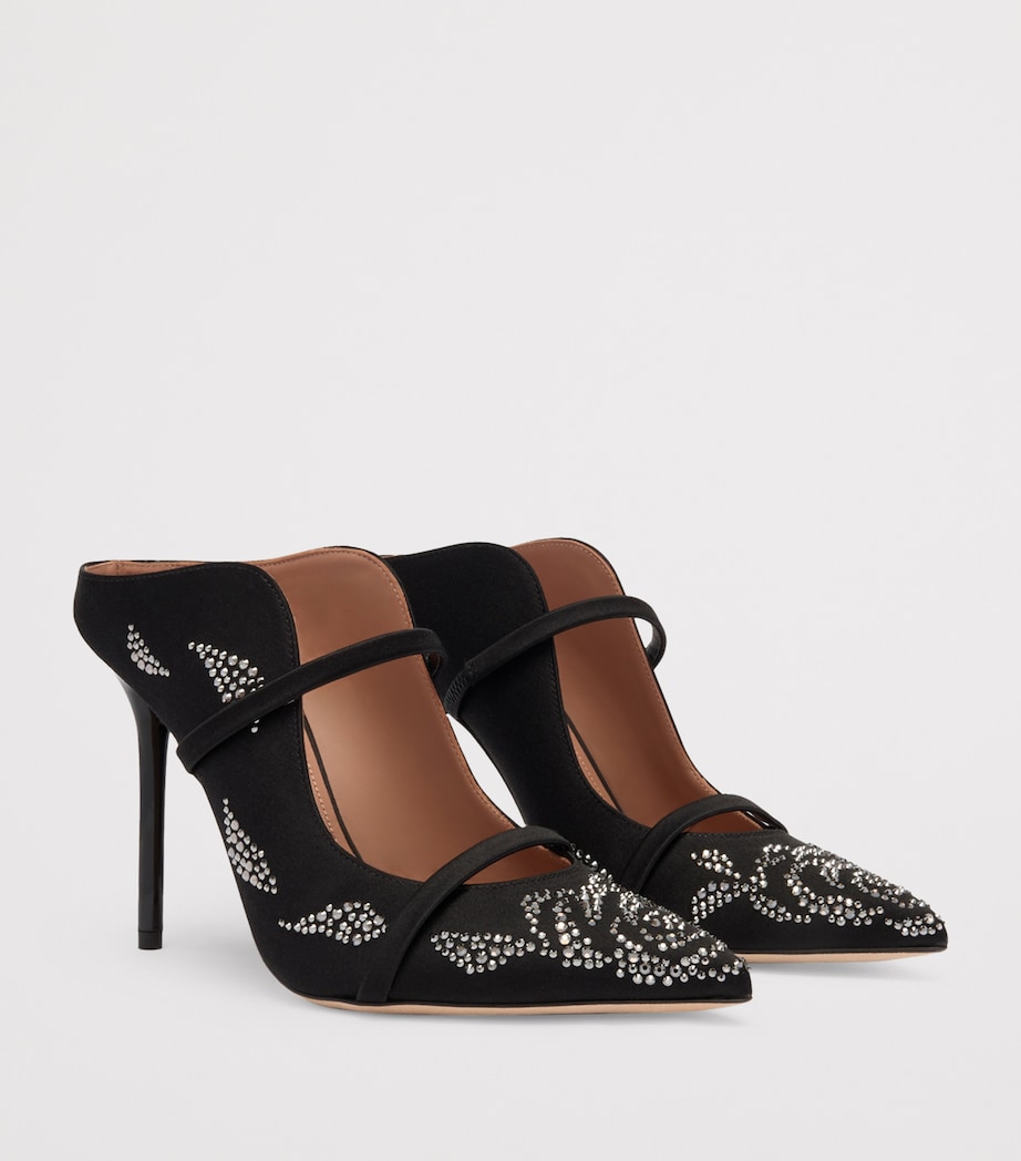 Satin Embellished Maureen Mules 100 BLACK Image 2