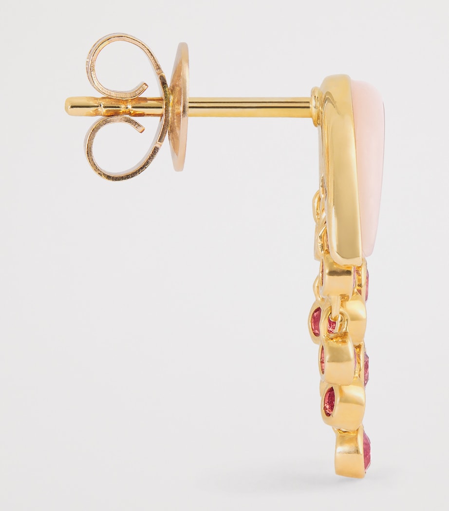 Yellow Gold, Sapphire and Opal Baby Fringe Earrings YELLOW GOLD Image 4