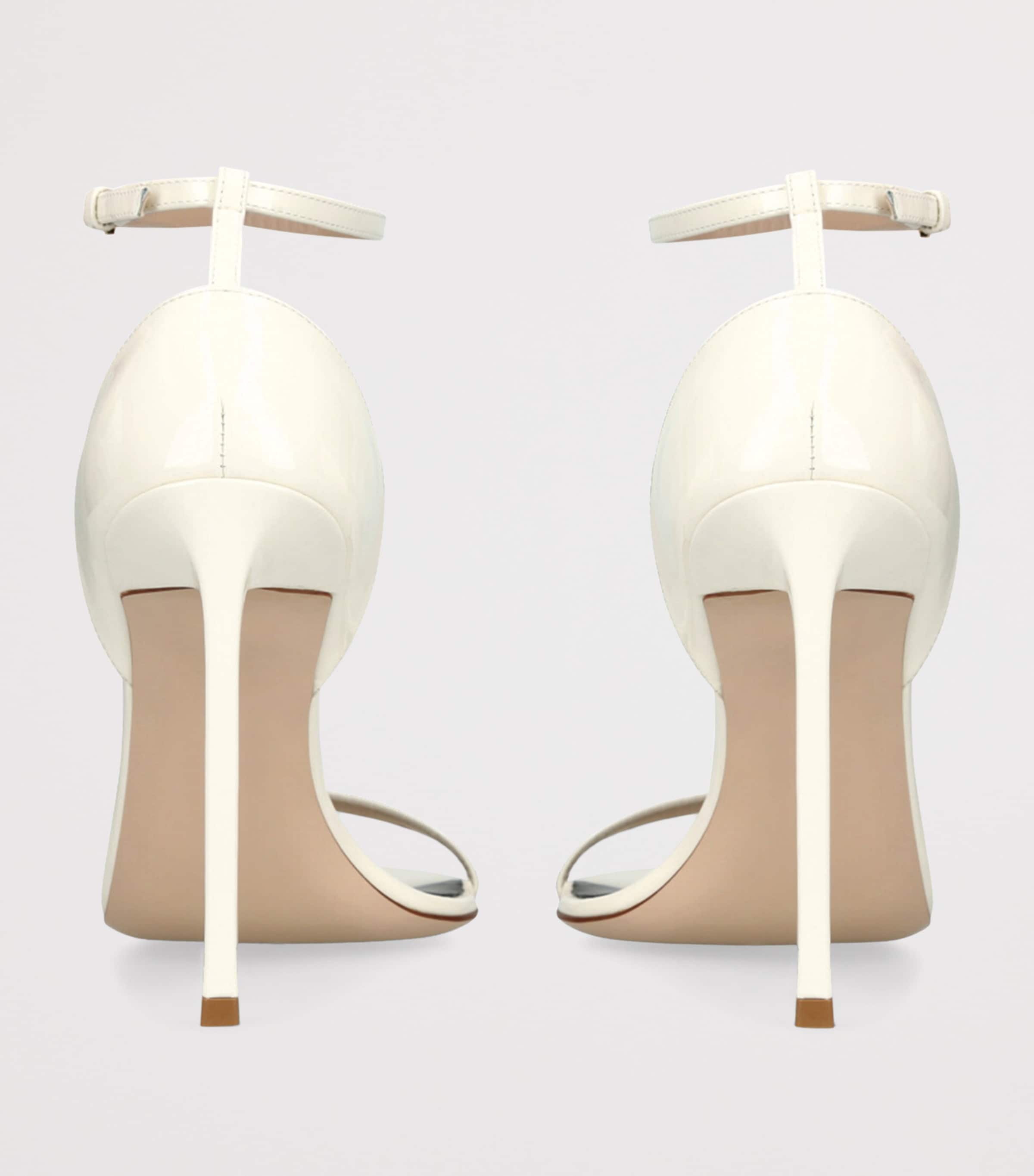 TOM FORD Patent Leather Vertigo Heeled Sandals 105 Bone Image 2