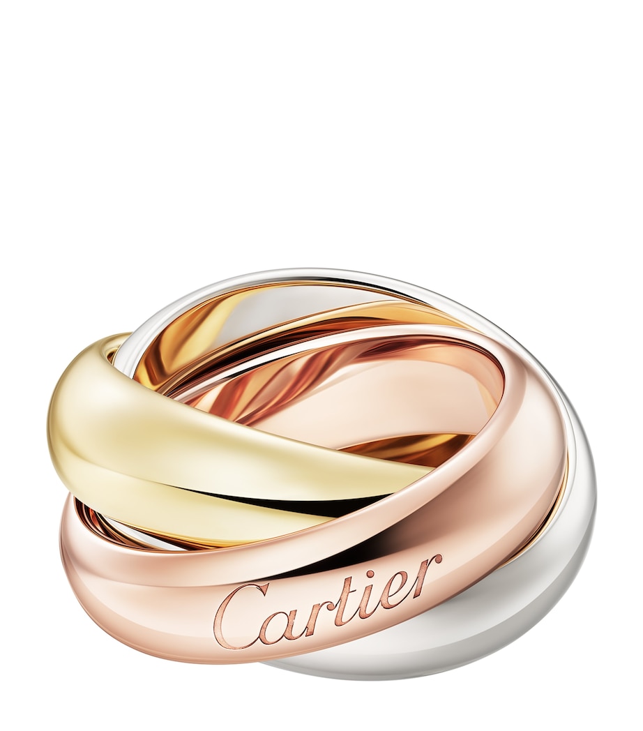 Extra Large Yellow, White and Rose Gold Trinity Ring MIXED GOLD Image 1