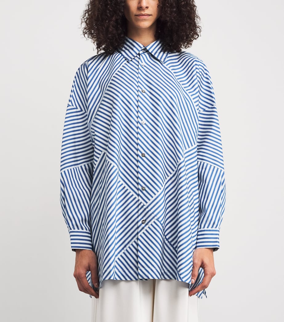 Stripe Wide A-Line Shirt INKY Image 3