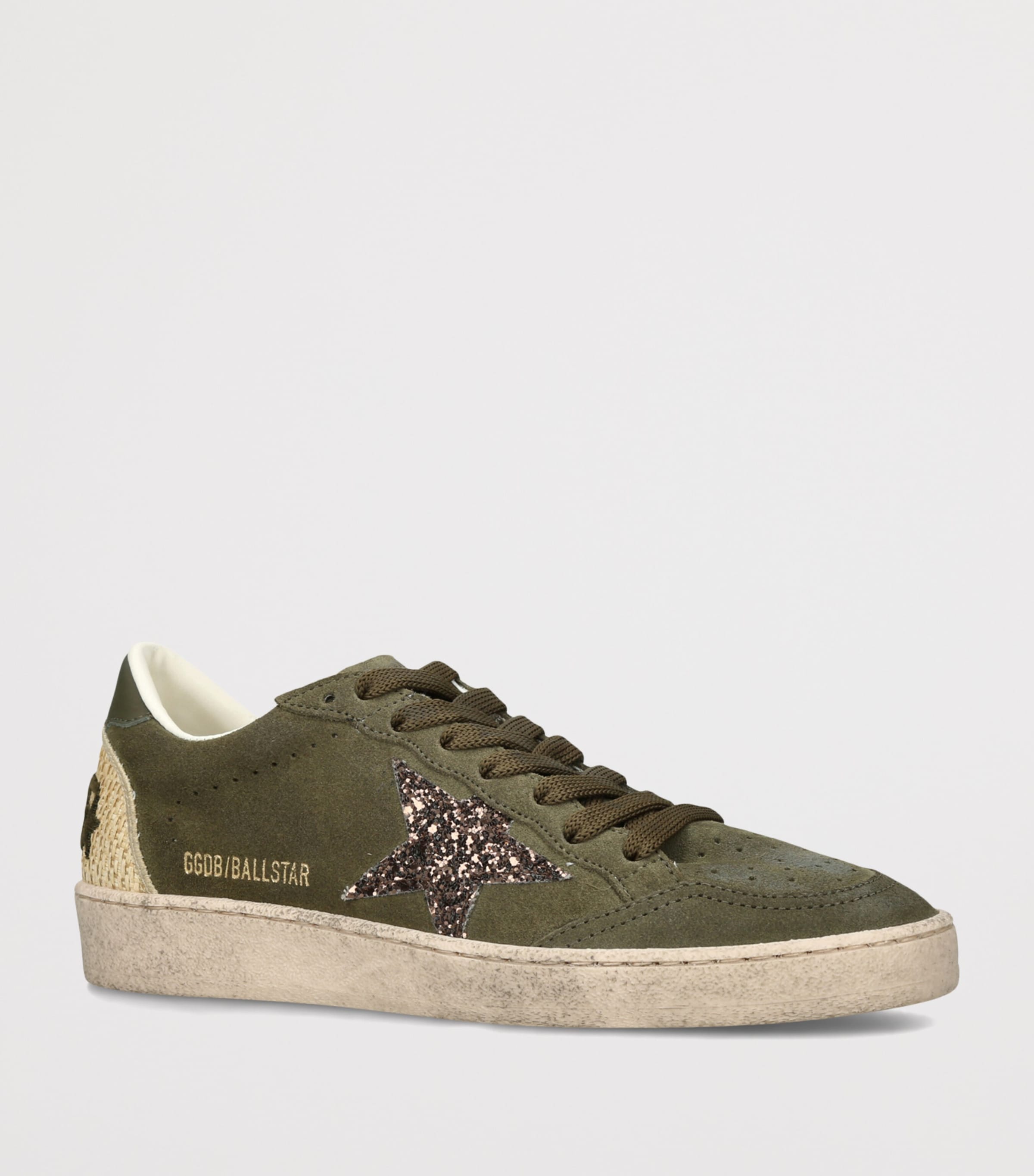 Golden Goose Suede Ball Star Sneakers Green Comb Image 3