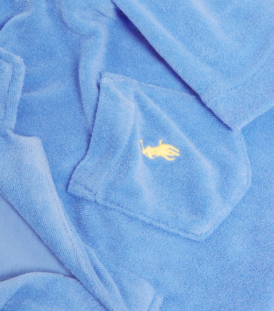 Towelling Polo Shirt (6-14 Years) BLUE Image 3