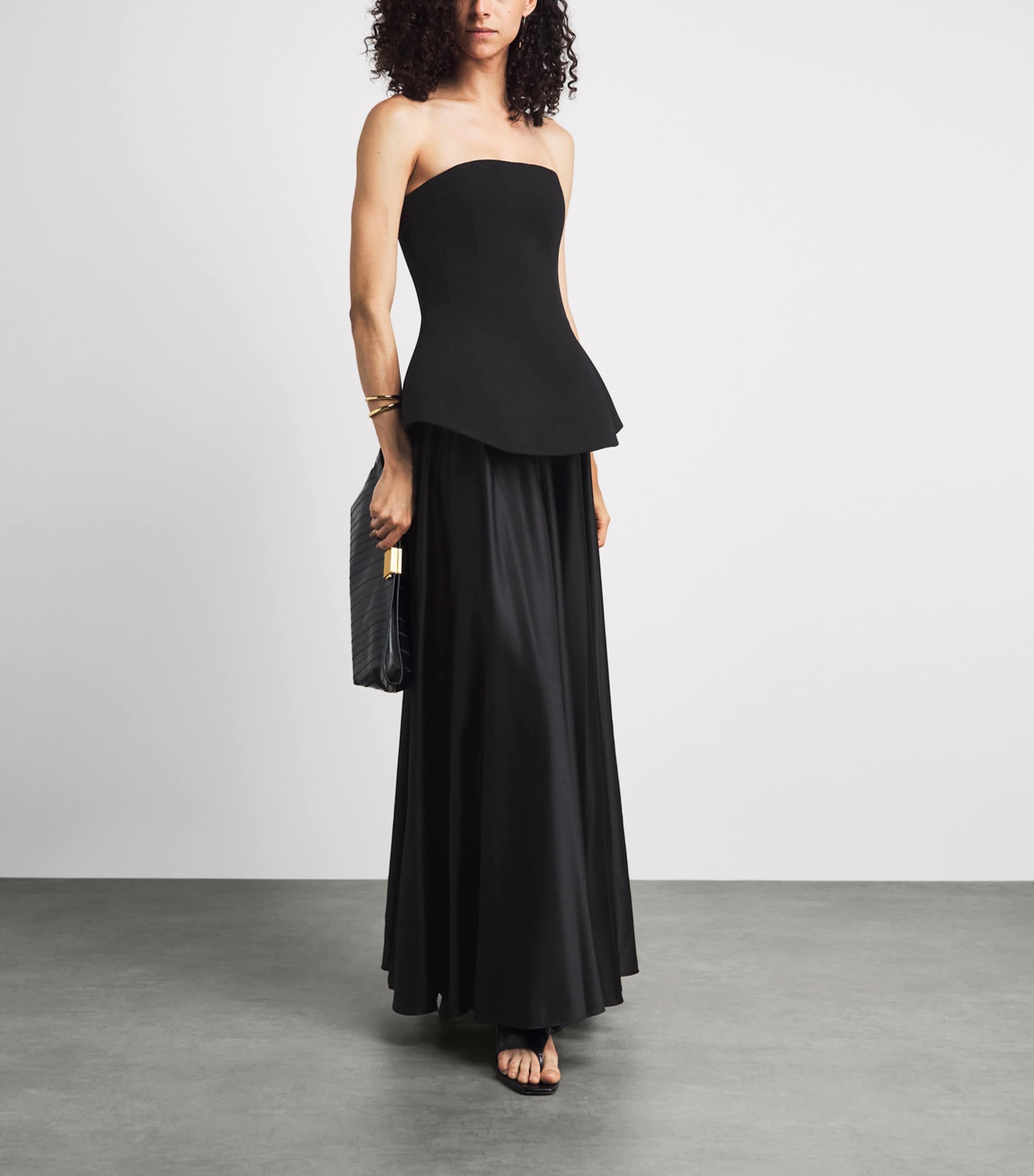 Solace London Womens Peplum Oriana Maxi Dress Black Image 2