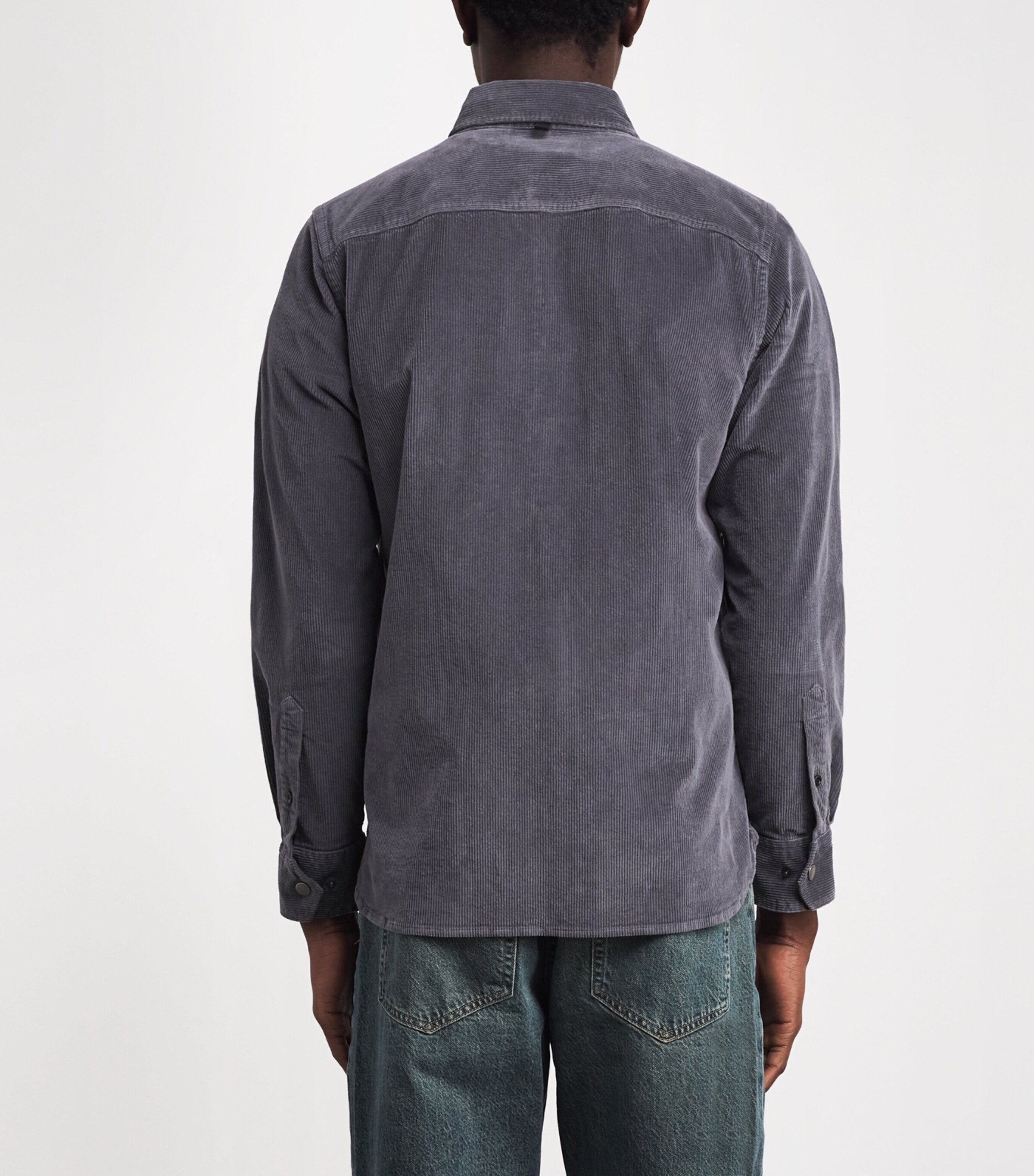 Stretch-Cotton Corduroy CPO Overshirt SLATE Image 4