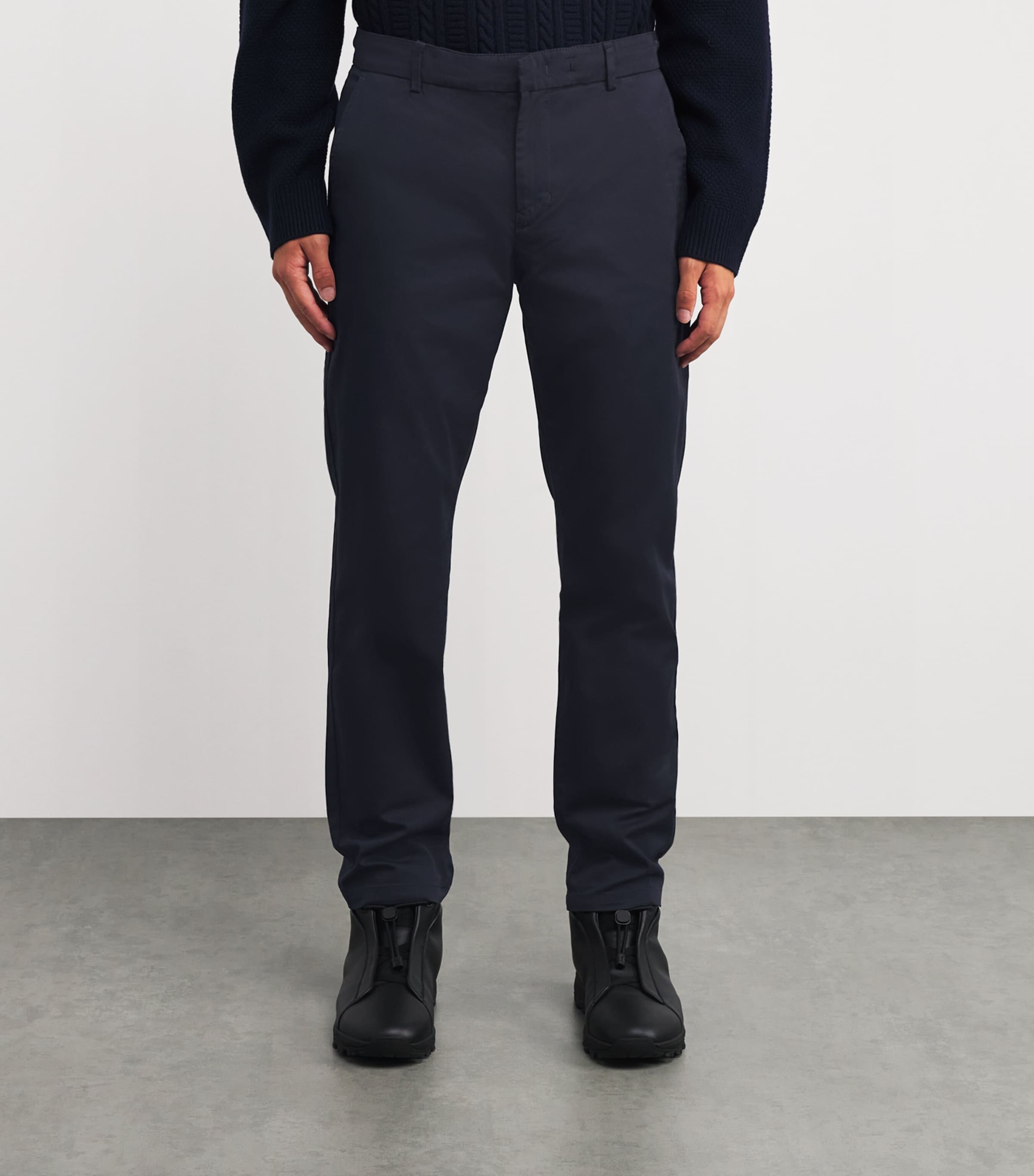 Bogner Mens Stretch-Cotton Riley Chinos Navy Image 3