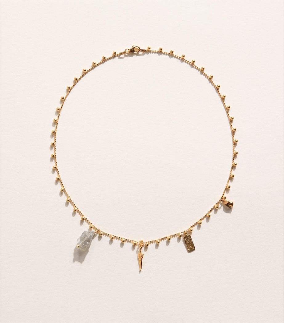 Hermina Athens Gold-Plated Olympos Charm Necklace Gold Image 1
