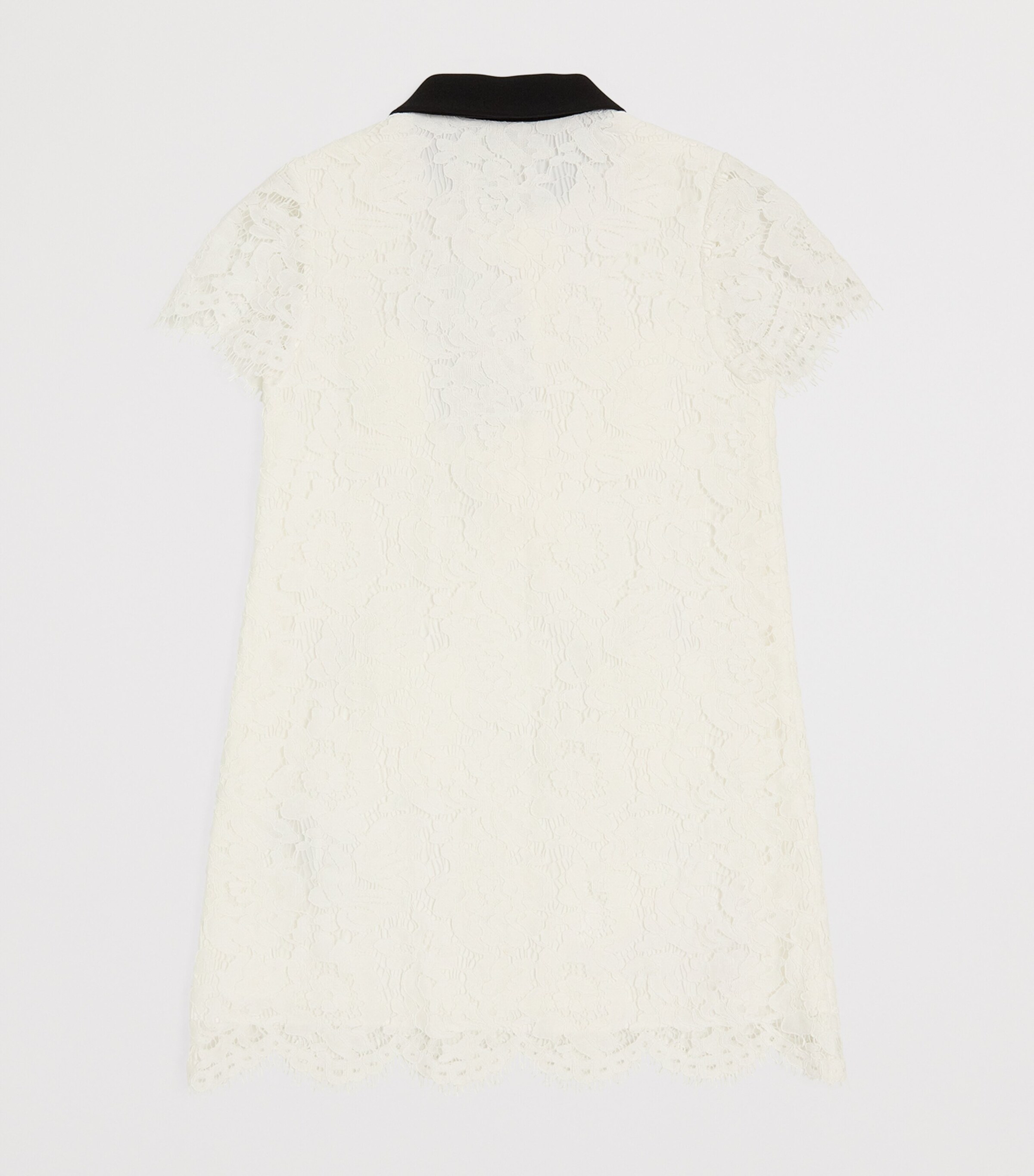 Self-Portrait Kids Lace Contrast-Collar Dress (3-12 Years) White Image 2