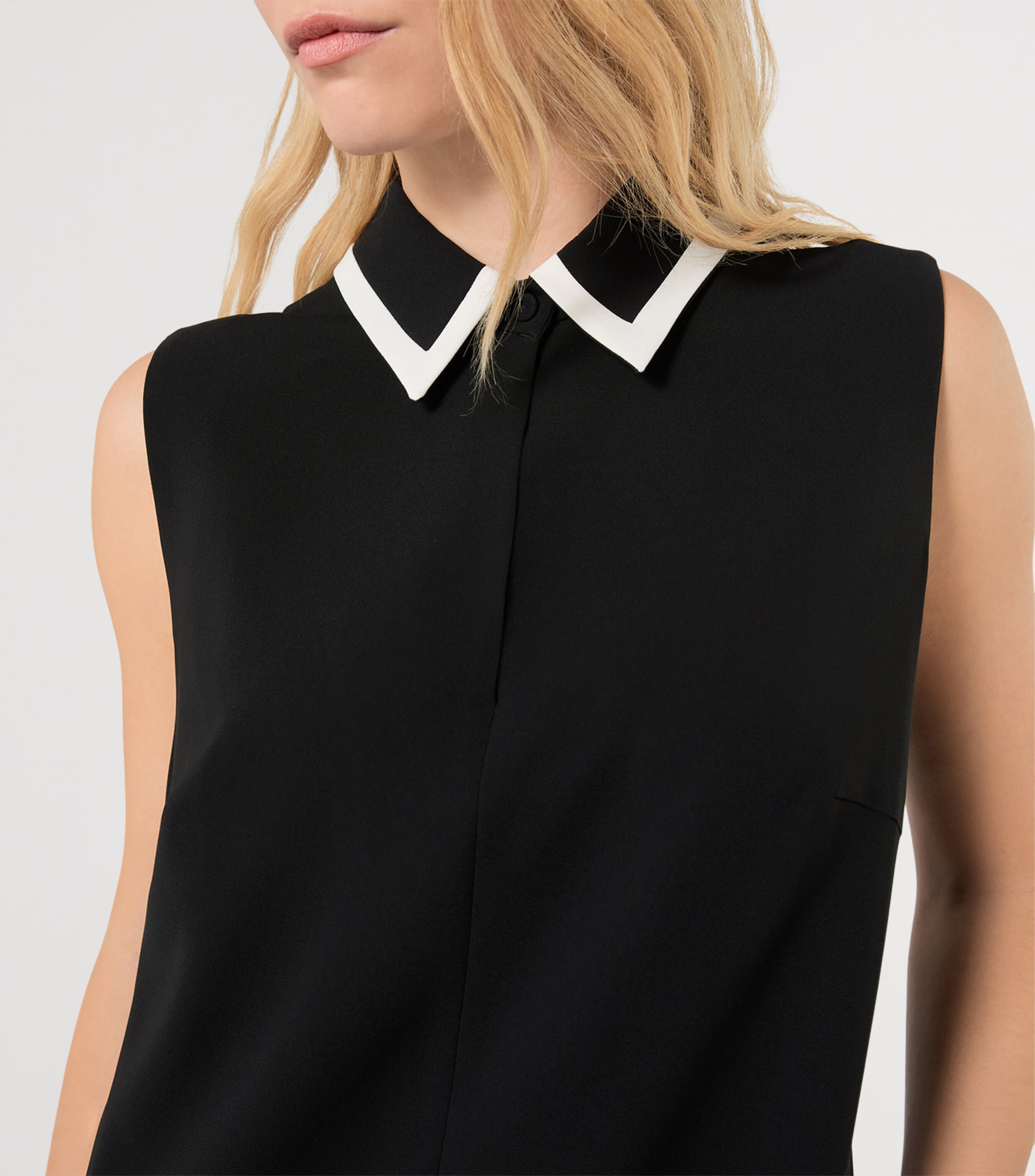 Marina Rinaldi Womens Collared Midi Dress Black Image 5