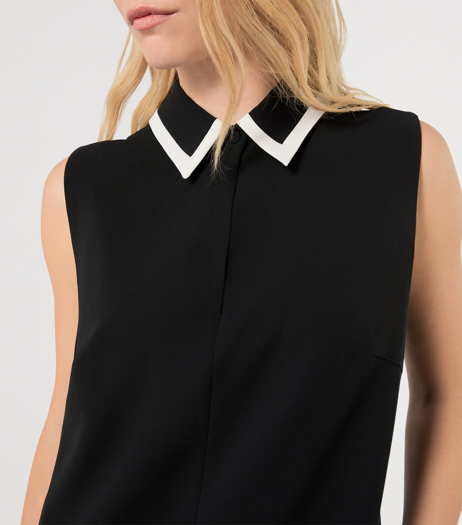 Marina Rinaldi Womens Collared Midi Dress Black Image 5