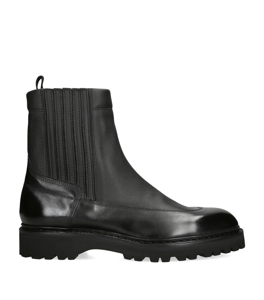 John Lobb Leather Ridge Ankle Boots Black Image 1