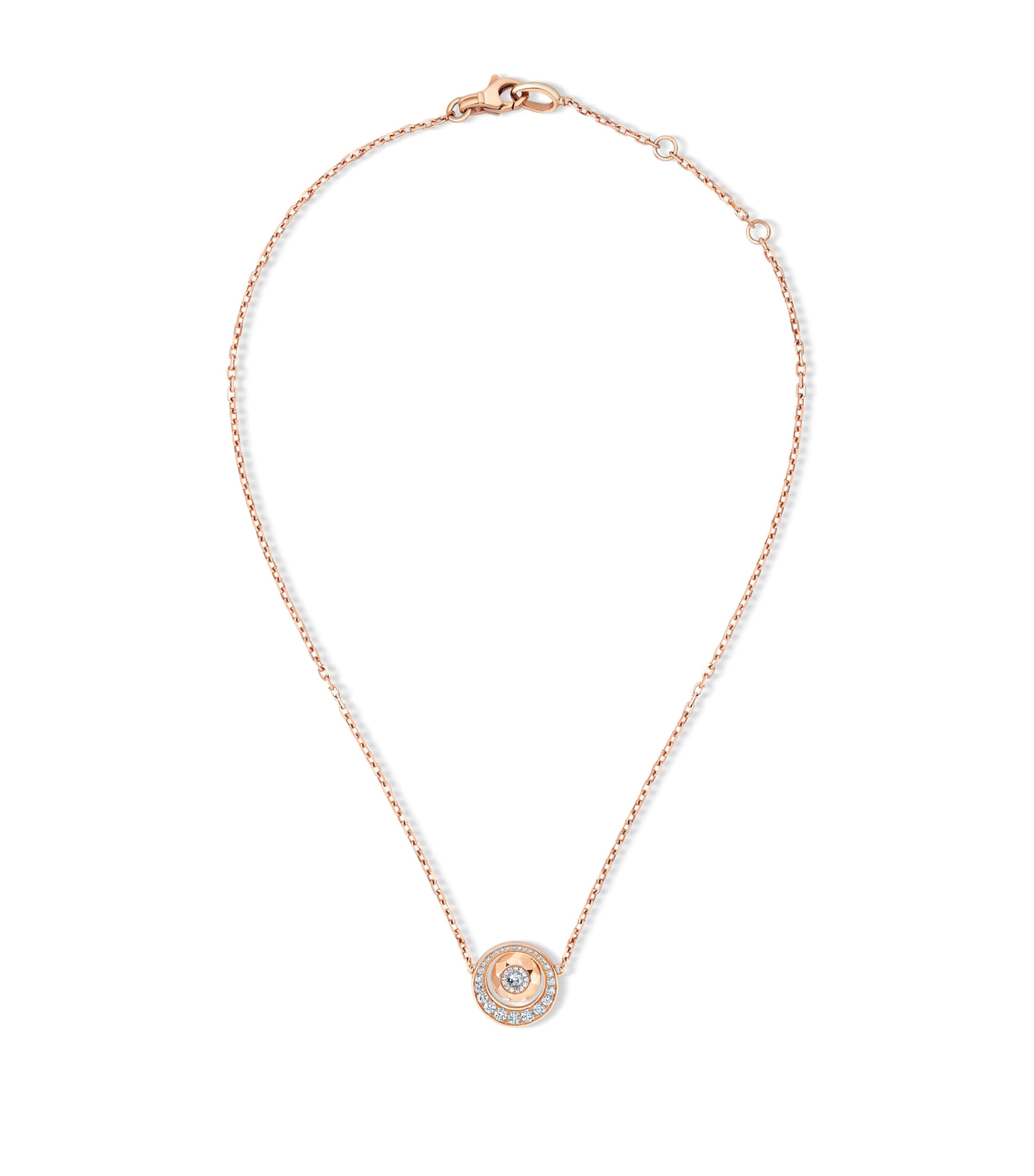 Rose Gold and Diamond Rose Cut Forever Necklace CLEAR Image 2