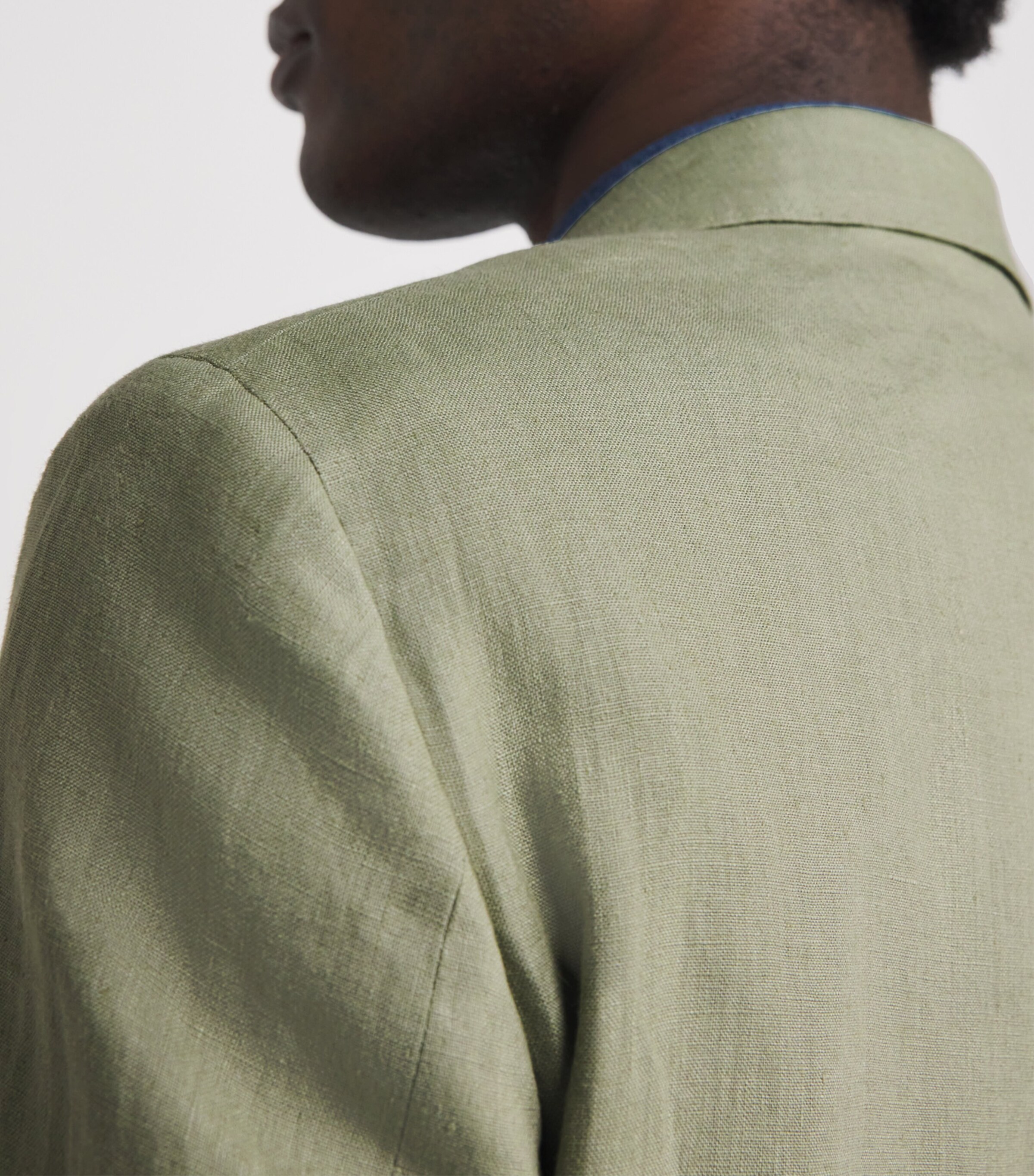 Linen Blazer GREEN Image 6