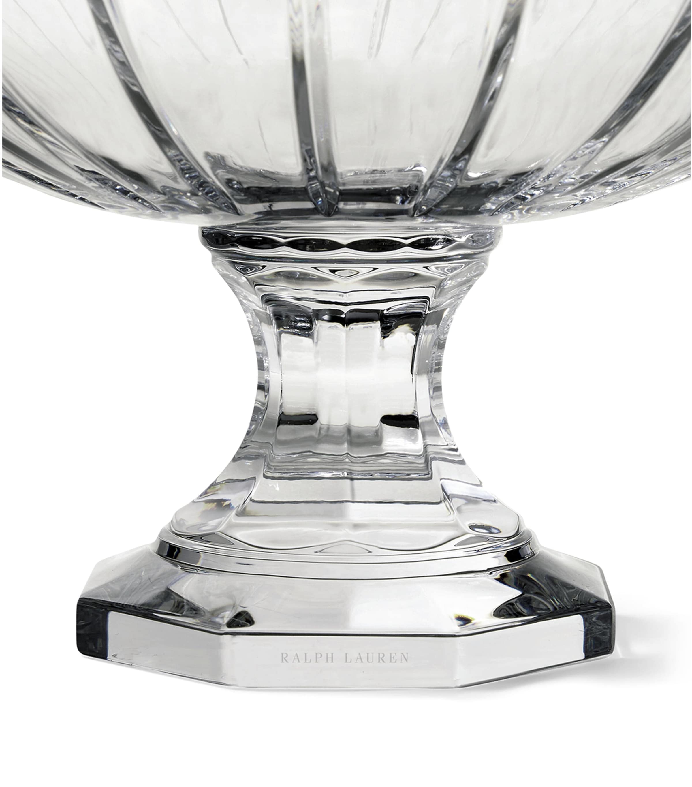Crystal Glass Coraline Centrepiece Bowl (35cm) CLEAR GLASS Image 3