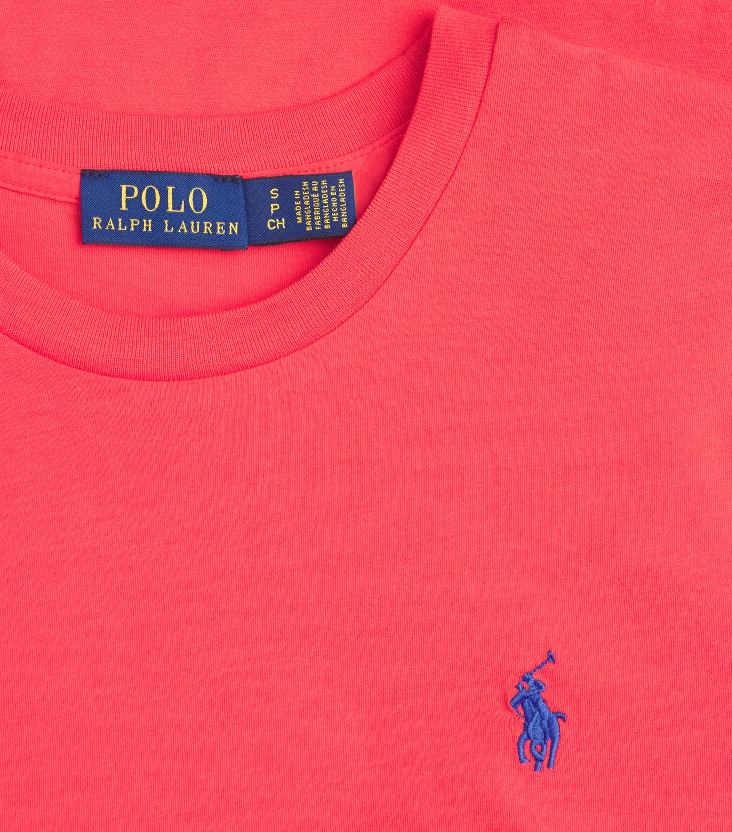 Polo Ralph Lauren Womens Cotton Polo Pony T-Shirt Bright Hibiscus Image 6