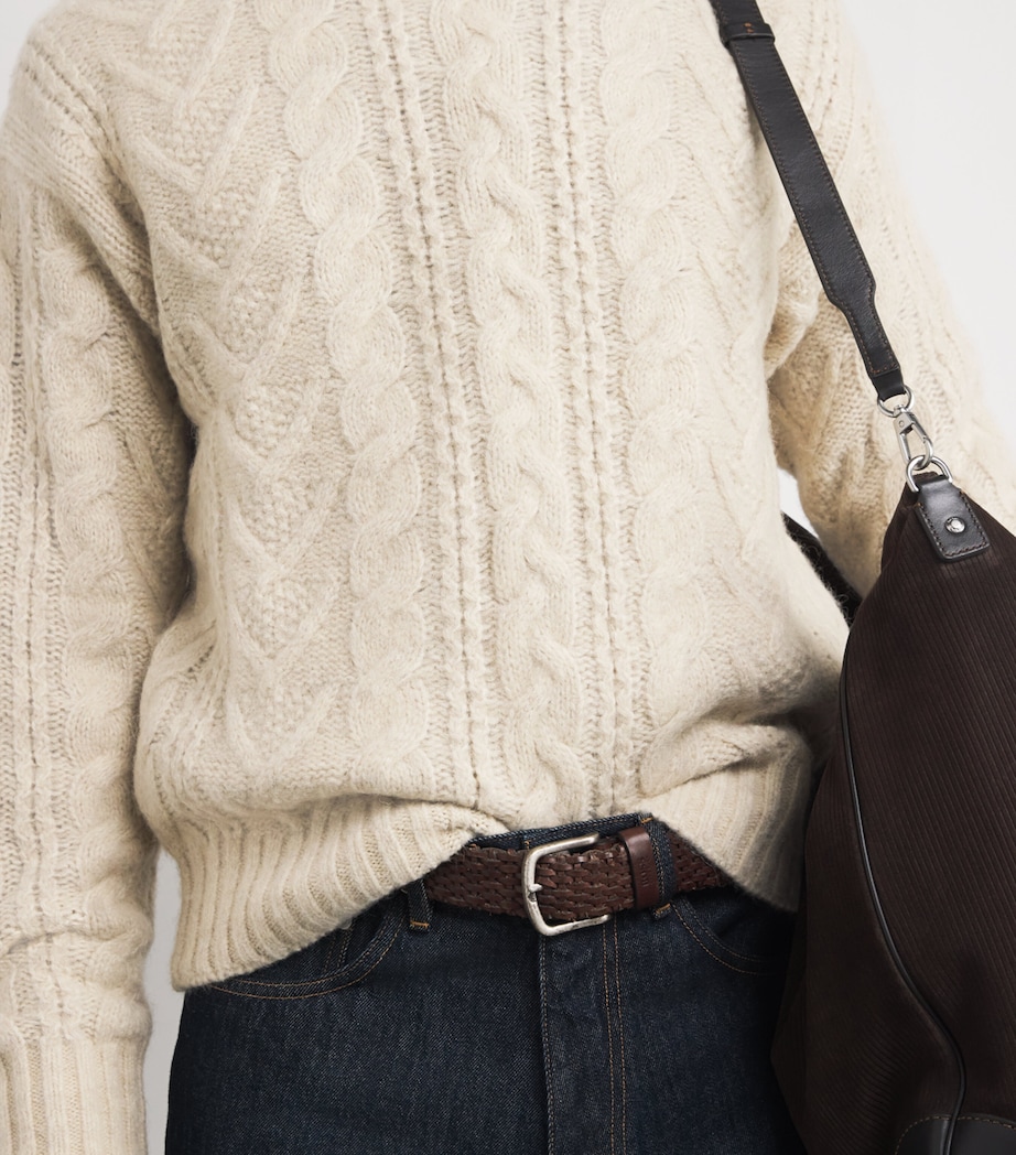 Wool-Blend Cable-Knit Sweater NATURAL Image 6