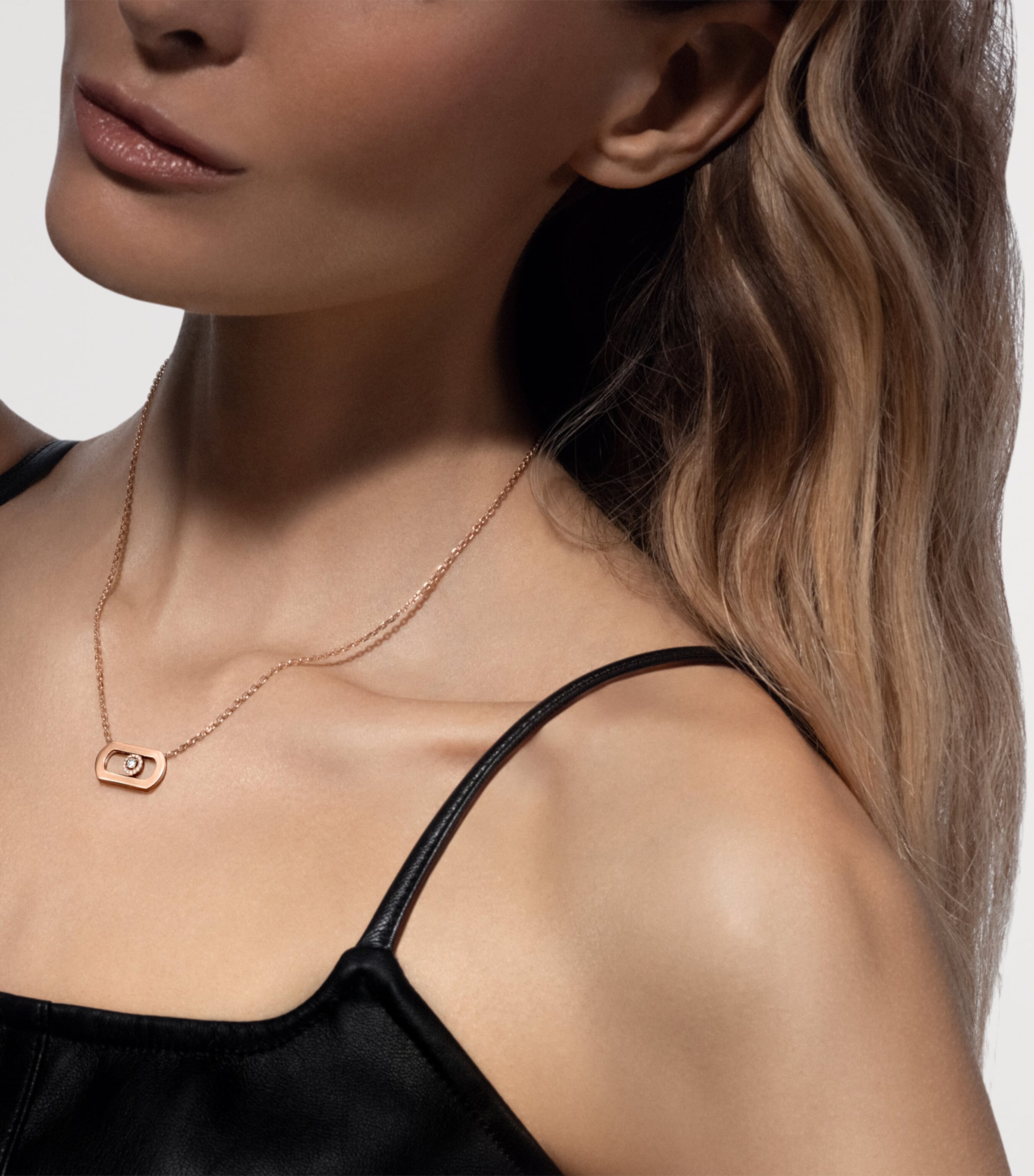 Messika So Move Pink Gold and Diamond Necklace Pink Gold Image 2