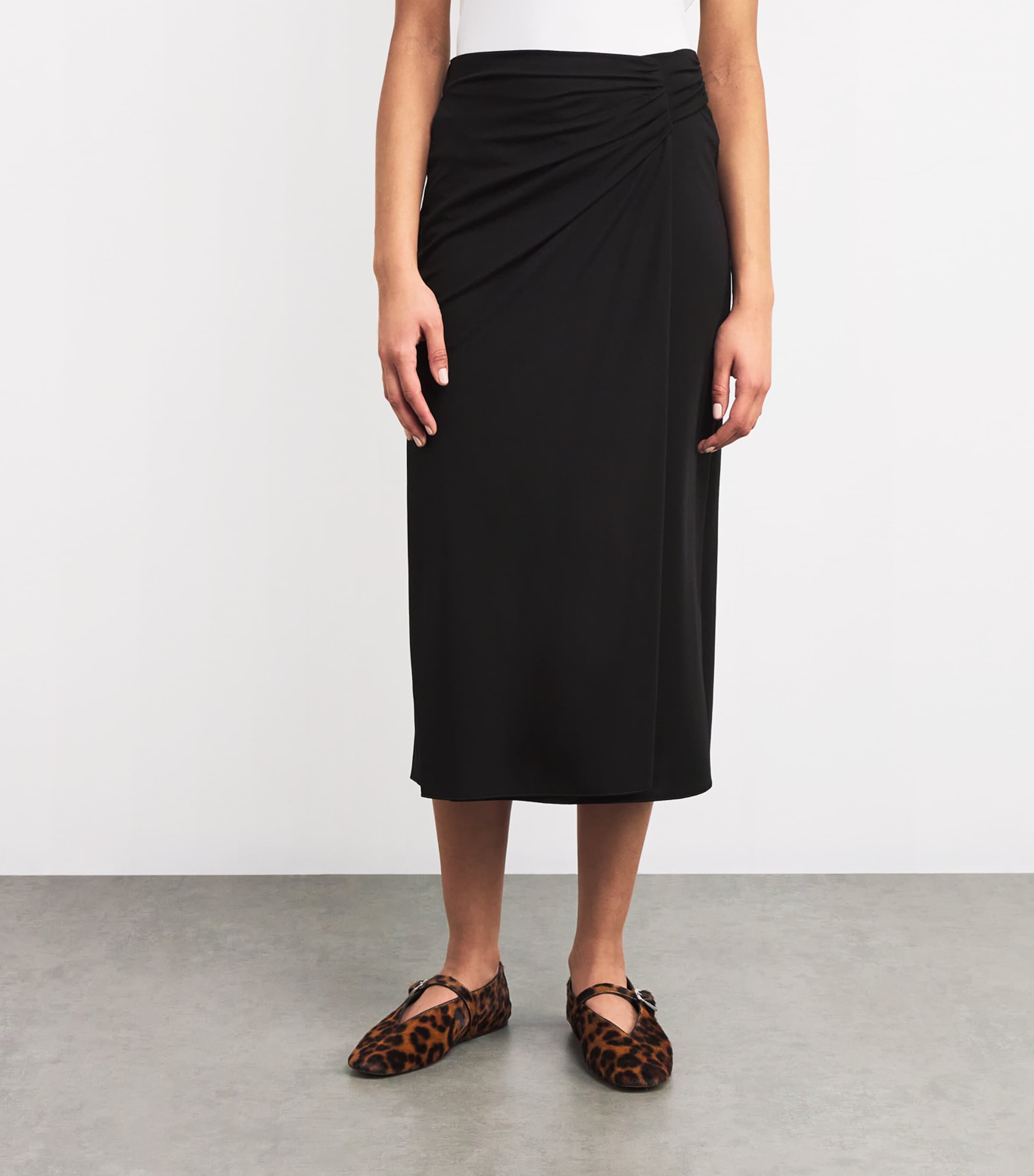Weekend Max Mara Womens Jersey Midi Skirt Black Image 3