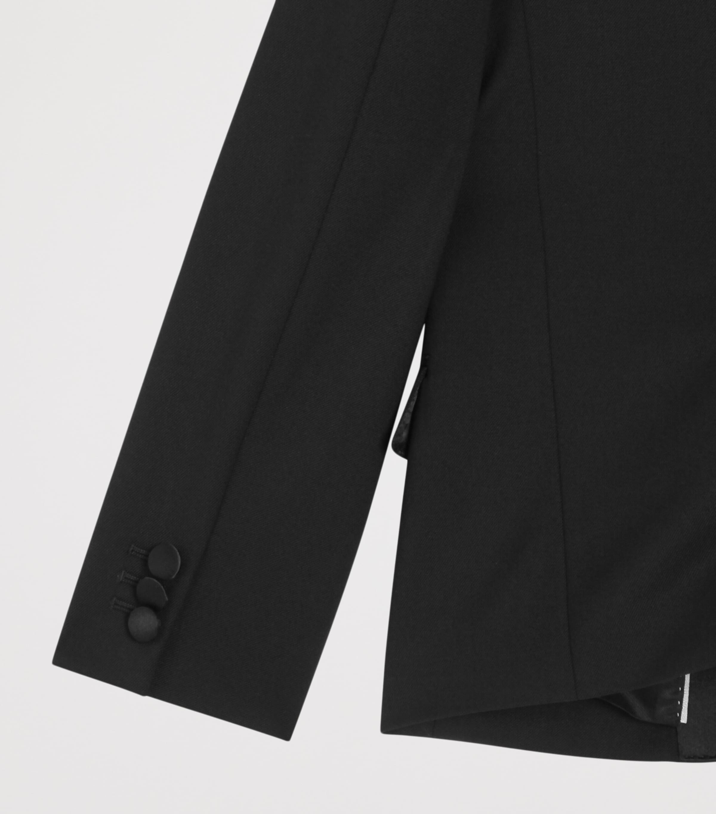 Dolce&Gabbana Kids Virgin Wool Tuxedo Jacket (8-14 Years) Black Image 4
