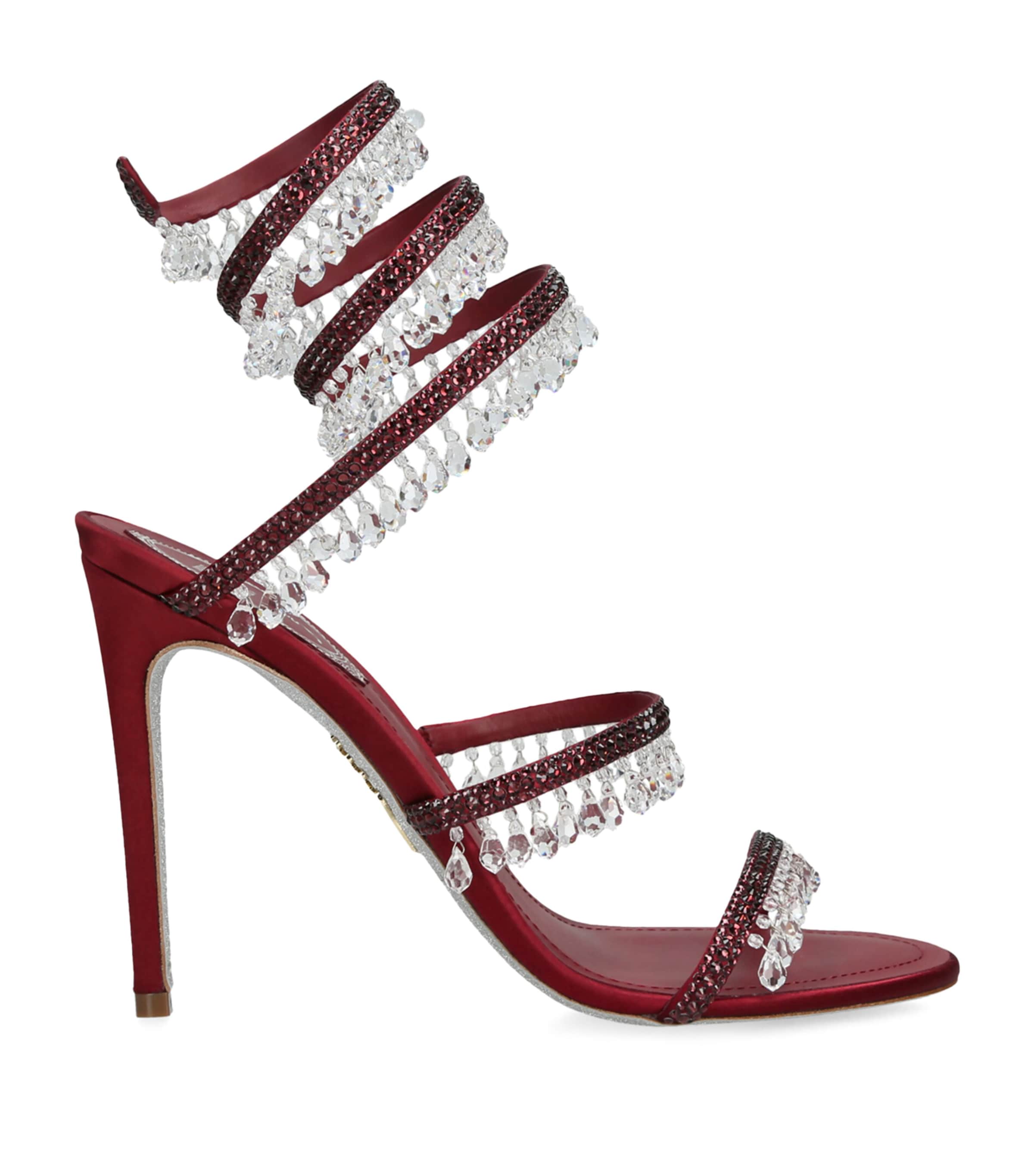 René Caovilla Satin Chandelier Heeled Sandals 105 | Women Bestsellers | Shoes | Women Shoes | Heels | Sandals | Designers | René Caovilla