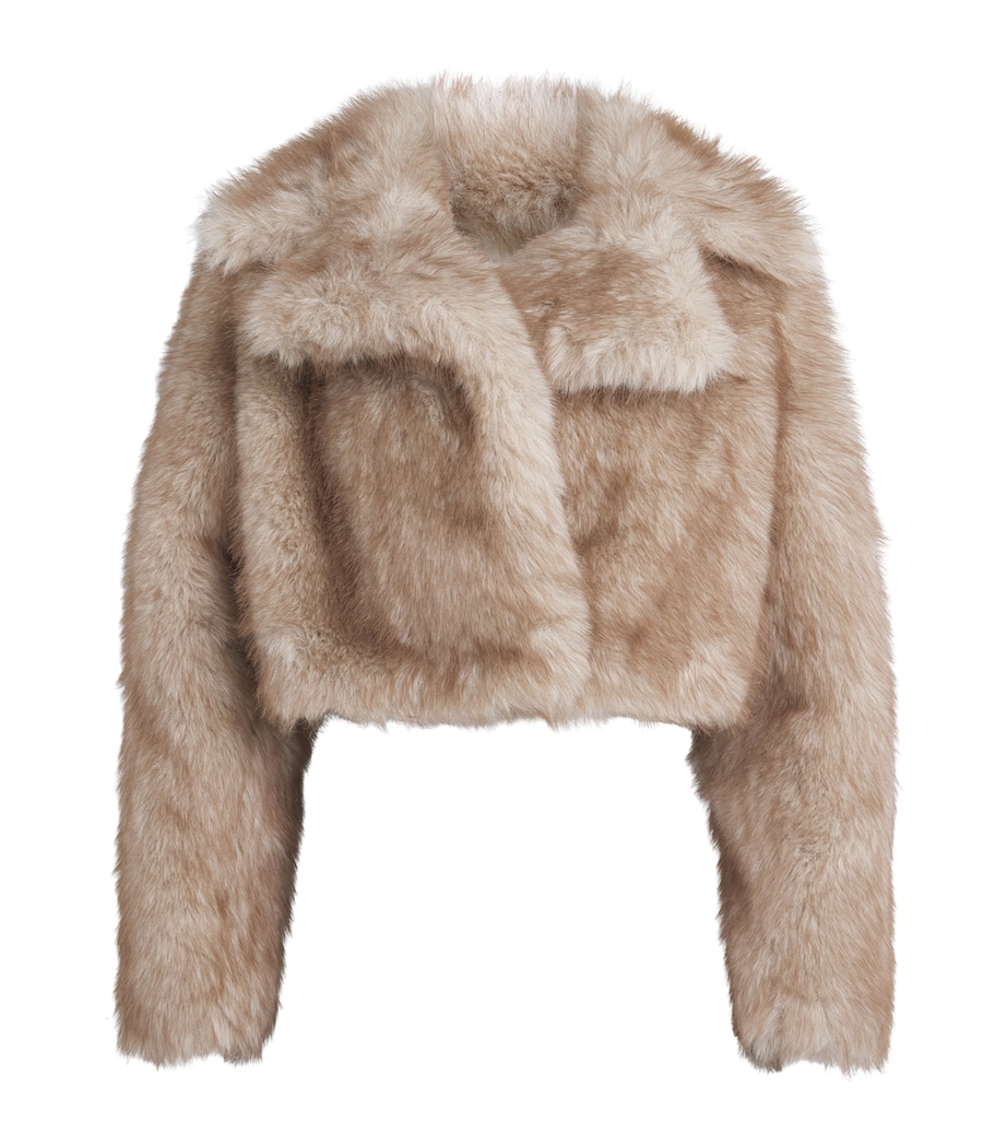 Toccin Womens Faux Fur Bellamy Jacket Fawn Image 1