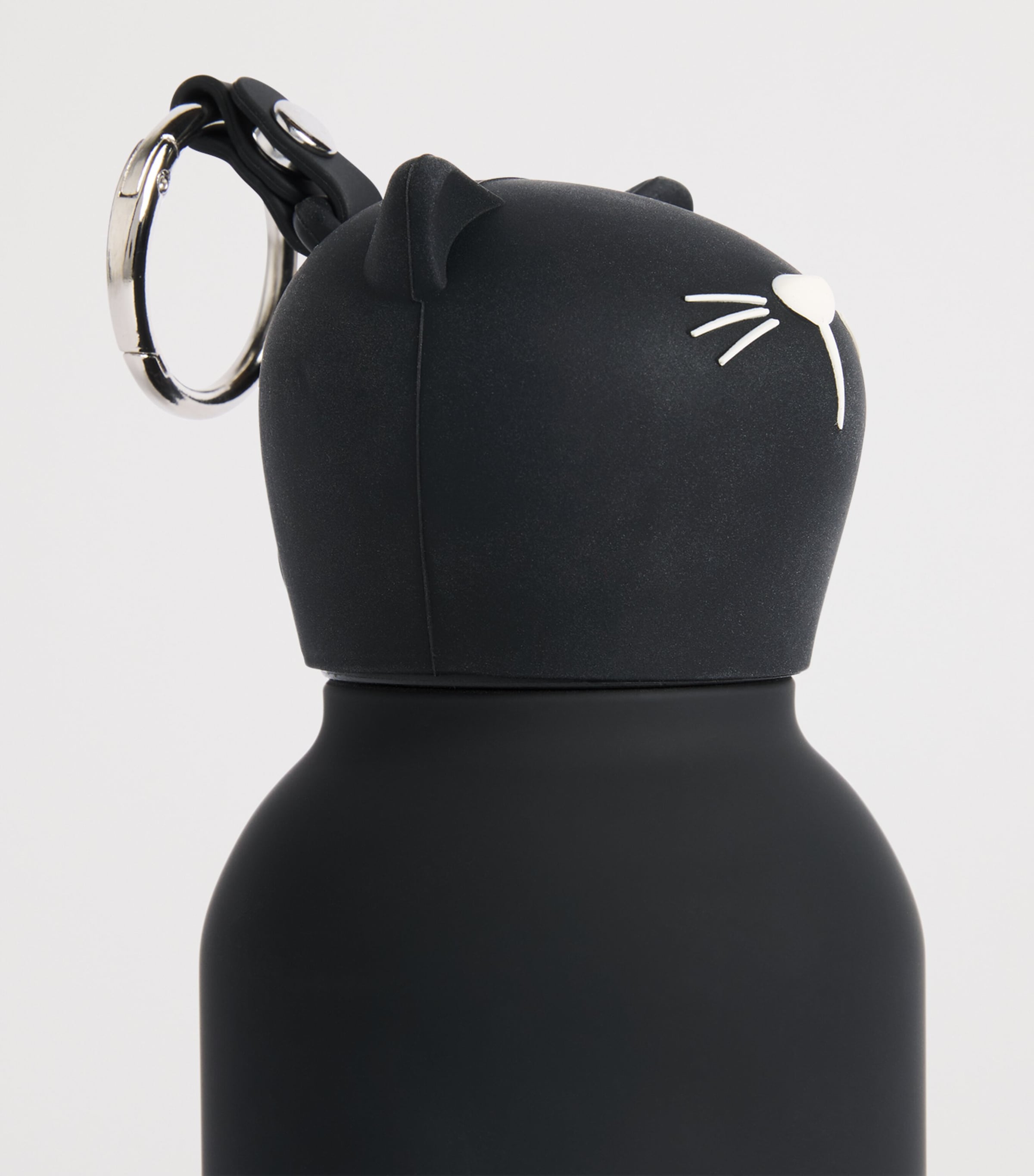 ASOBU Mini Bestie Kitty Water Bottle Bag Charm (200ml) Black Cat Image 3
