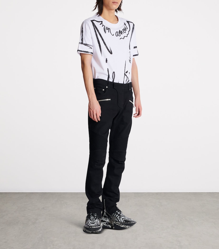 Slim Biker Jeans 0PA NOIR Image 6