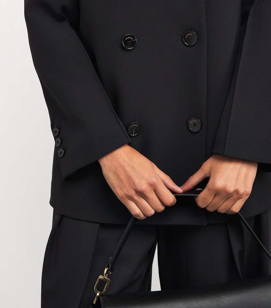 Double-Breasted Blazer BLACK Image 6