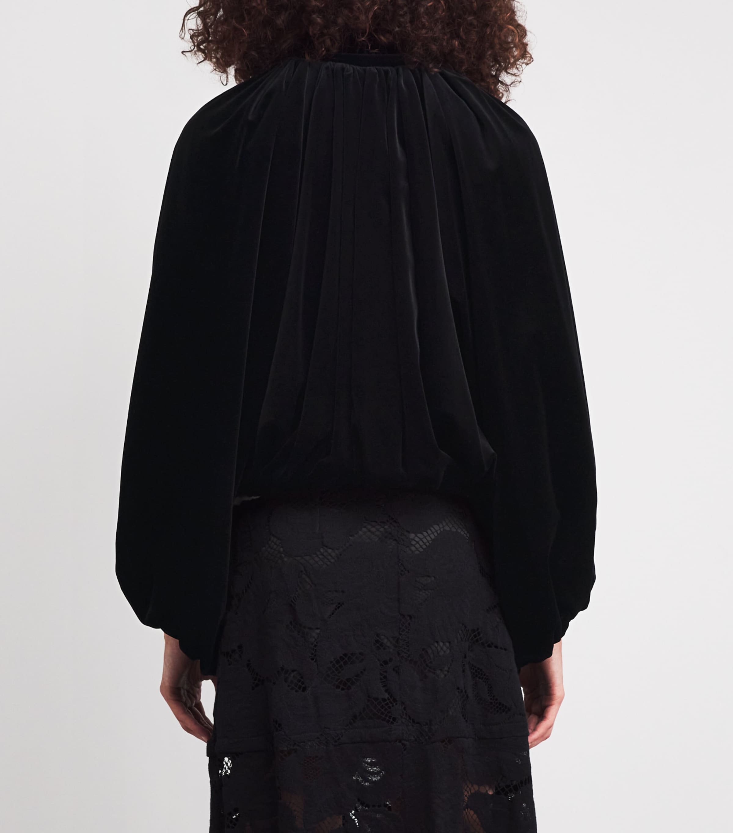 Velvet Blouson Jacket 0155 BLACK Image 4