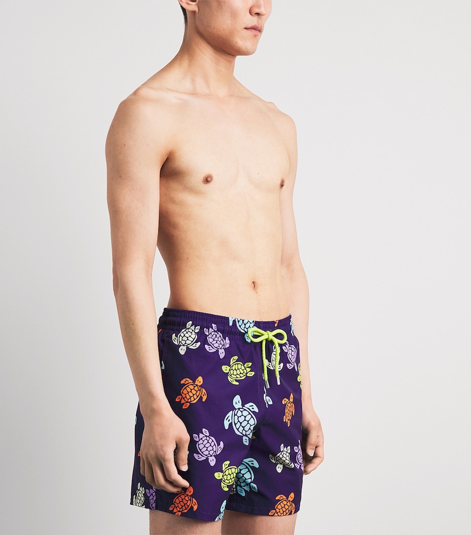 Vilebrequin Mens Micro-Perforated Mahina Swim Shorts Violette Image 3