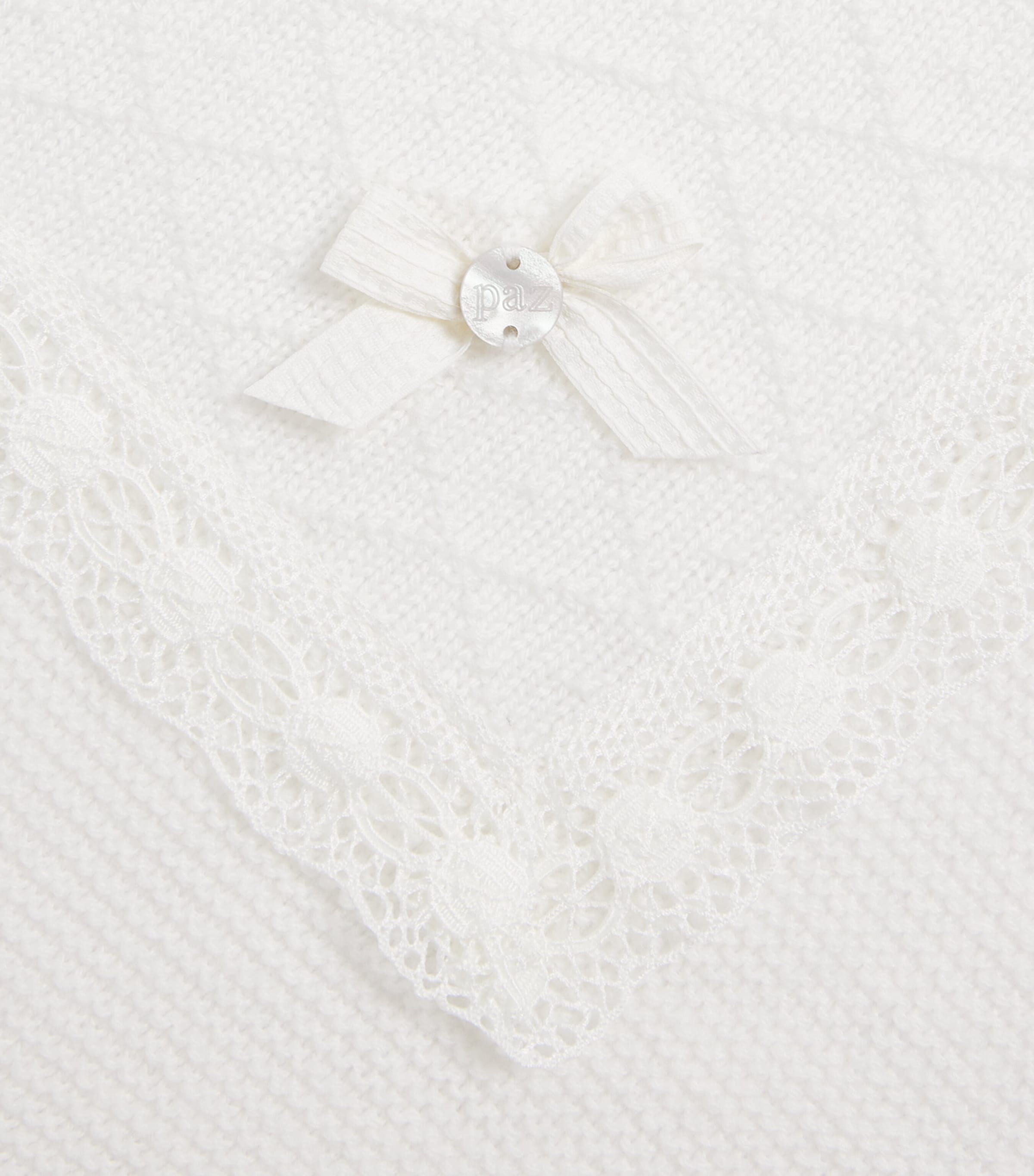 Paz Rodriguez Cotton Lace-Trim Shawl Cream/cream Image 3