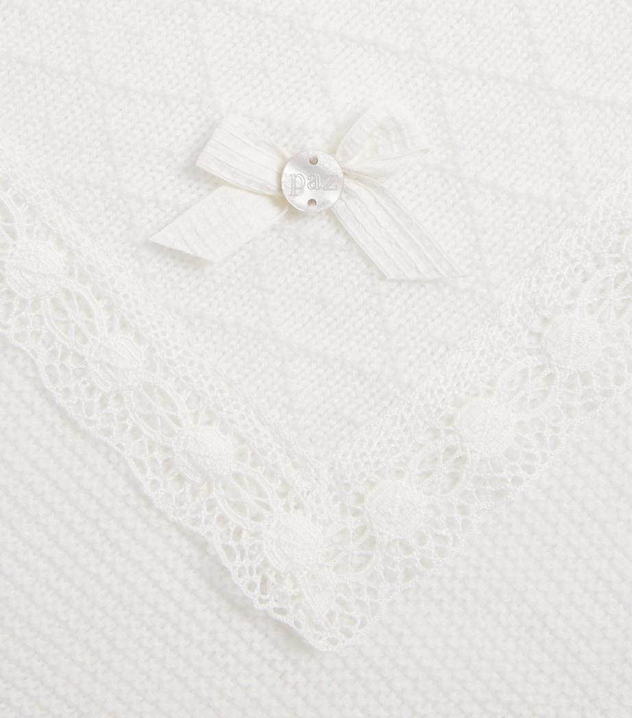 Paz Rodriguez Cotton Lace-Trim Shawl Cream/cream Image 3