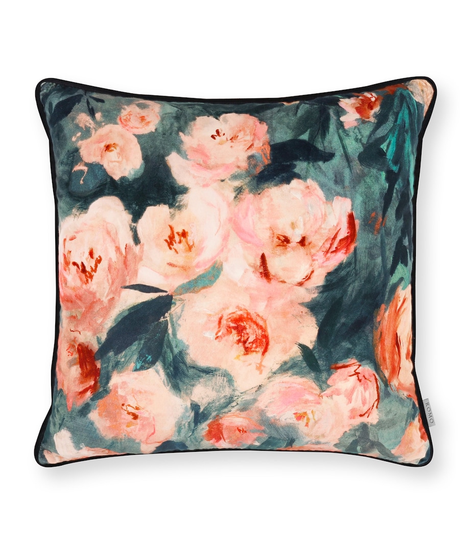 Velvet Ottavia Blue Cushion (55cm x 55cm) BLUE Image 1