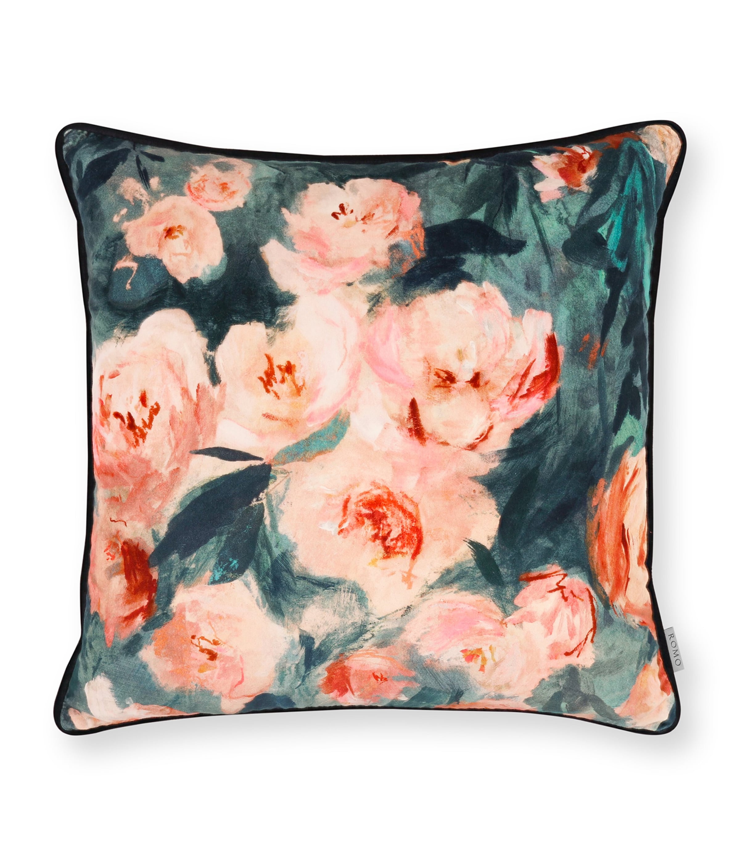 Romo Velvet Ottavia Blue Cushion (55cm x 55cm) | Home Furnishings | Cushions | 5290