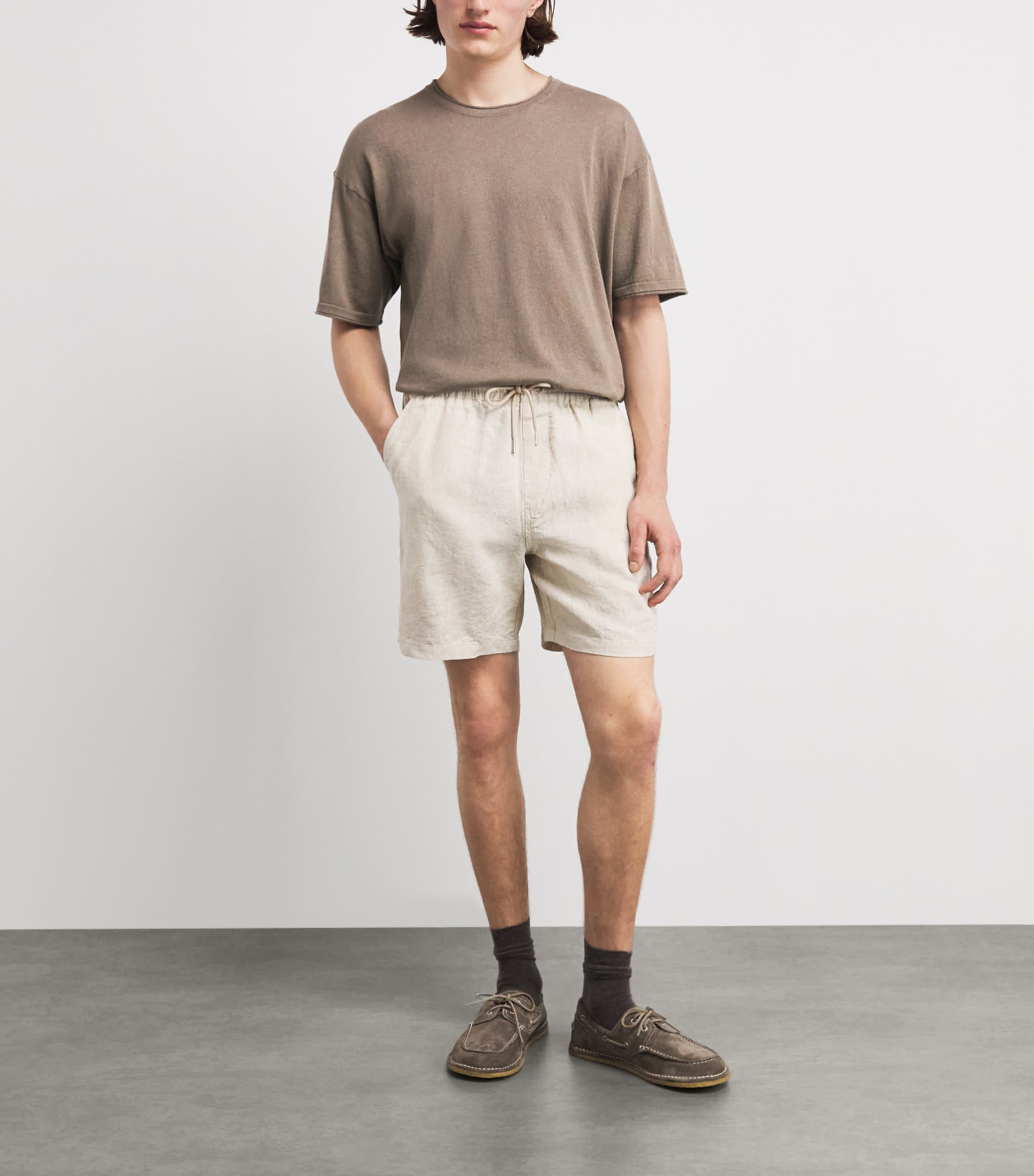 NN.07 Mens Cotton-Linen Ryan T-Shirt Clay Mirage Image 2