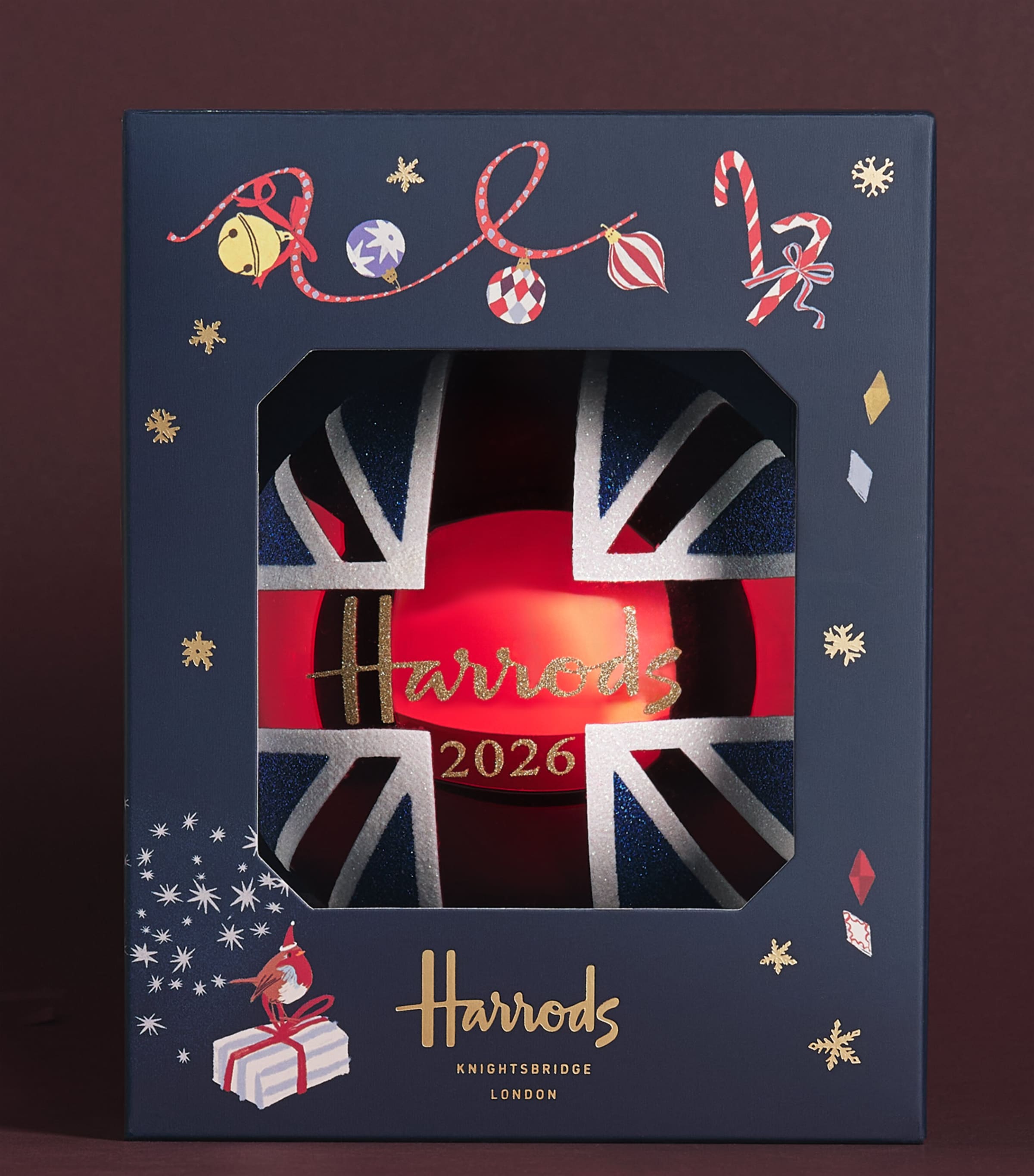 Harrods 2026 Year Union Jack Bauble Image 4