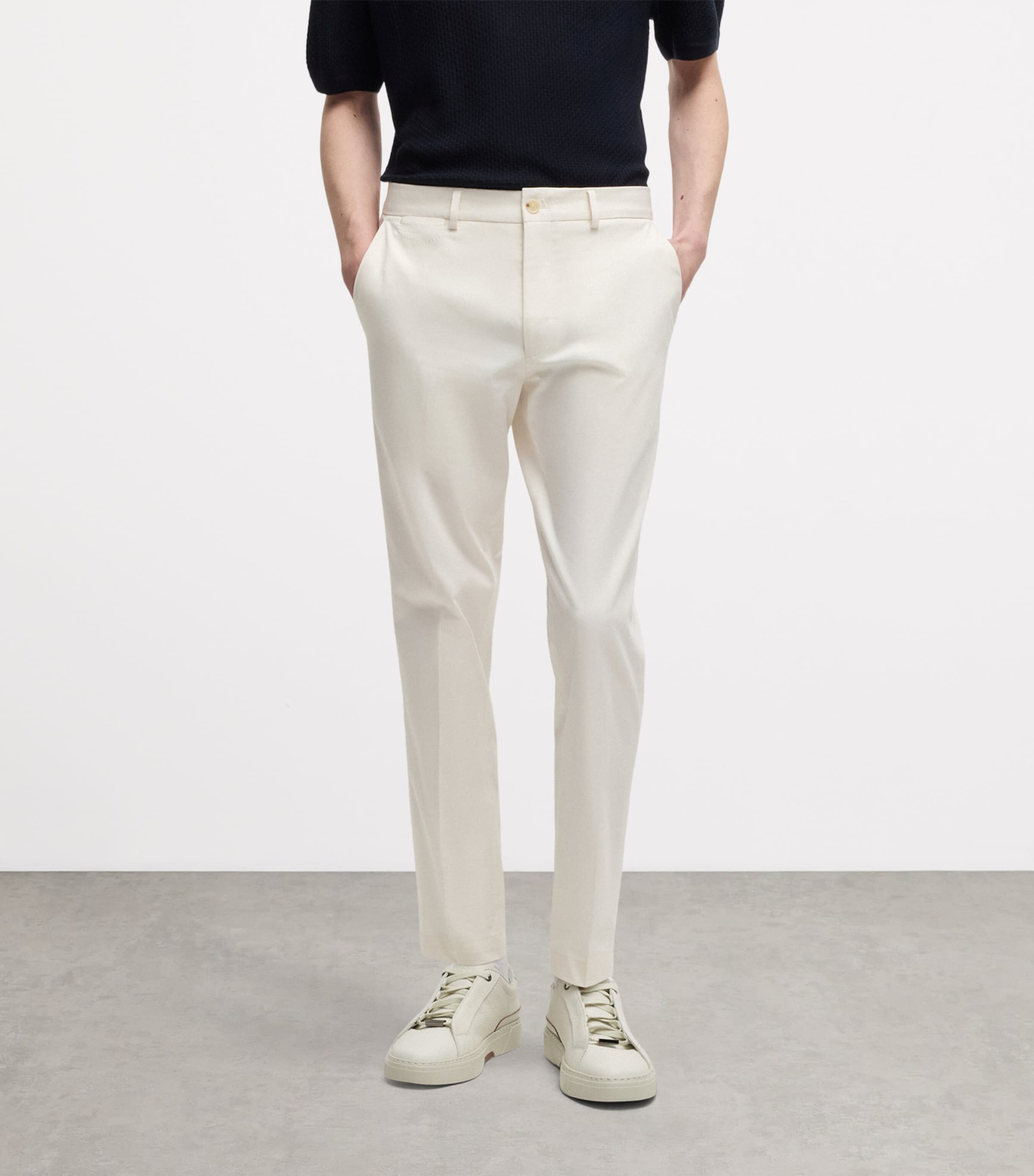 Cotton-Silk-Blend Trousers 118 Image 2