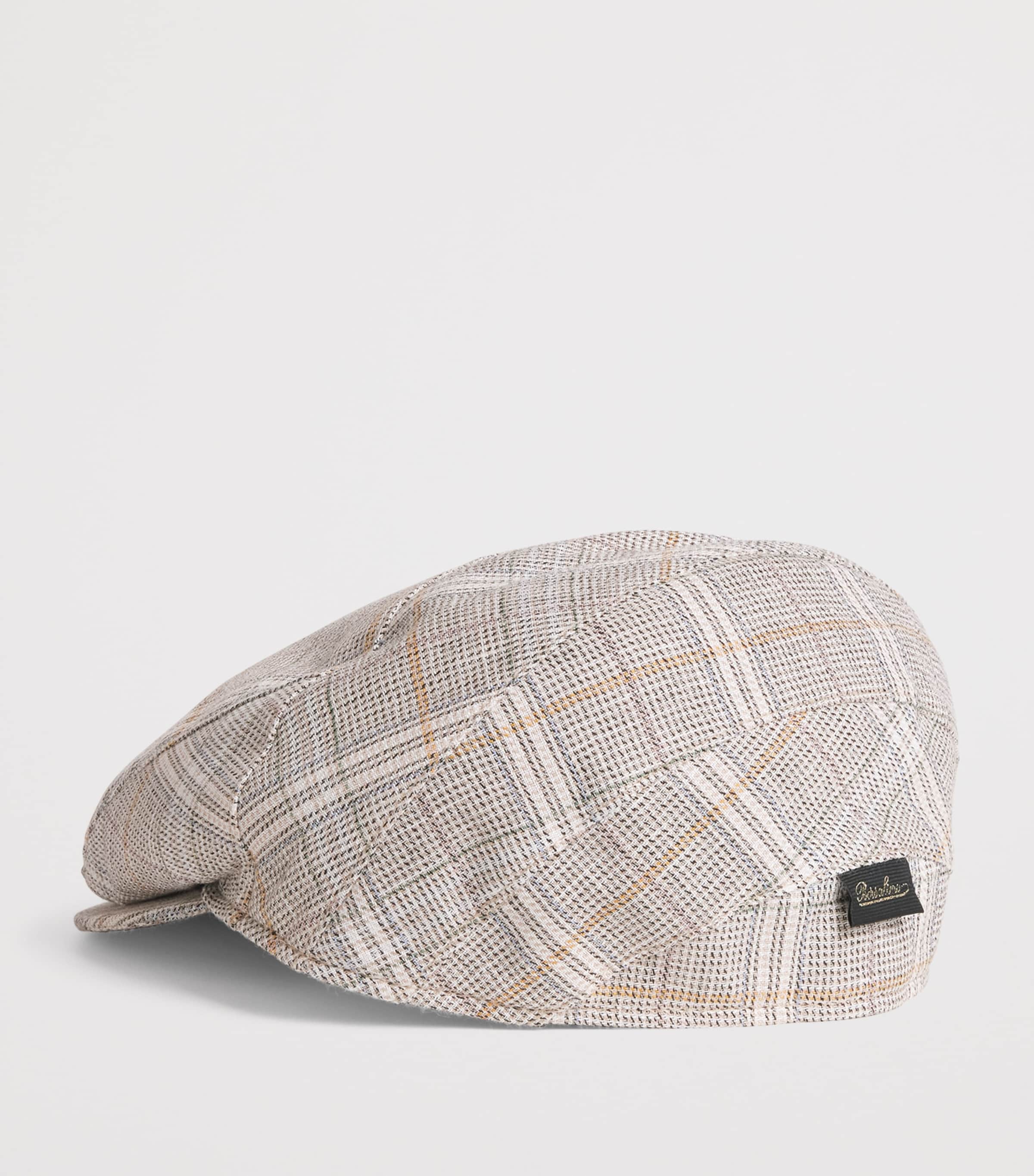 Borsalino Virgin Wool Check Vincenzo Flat Cap Summer Image 3