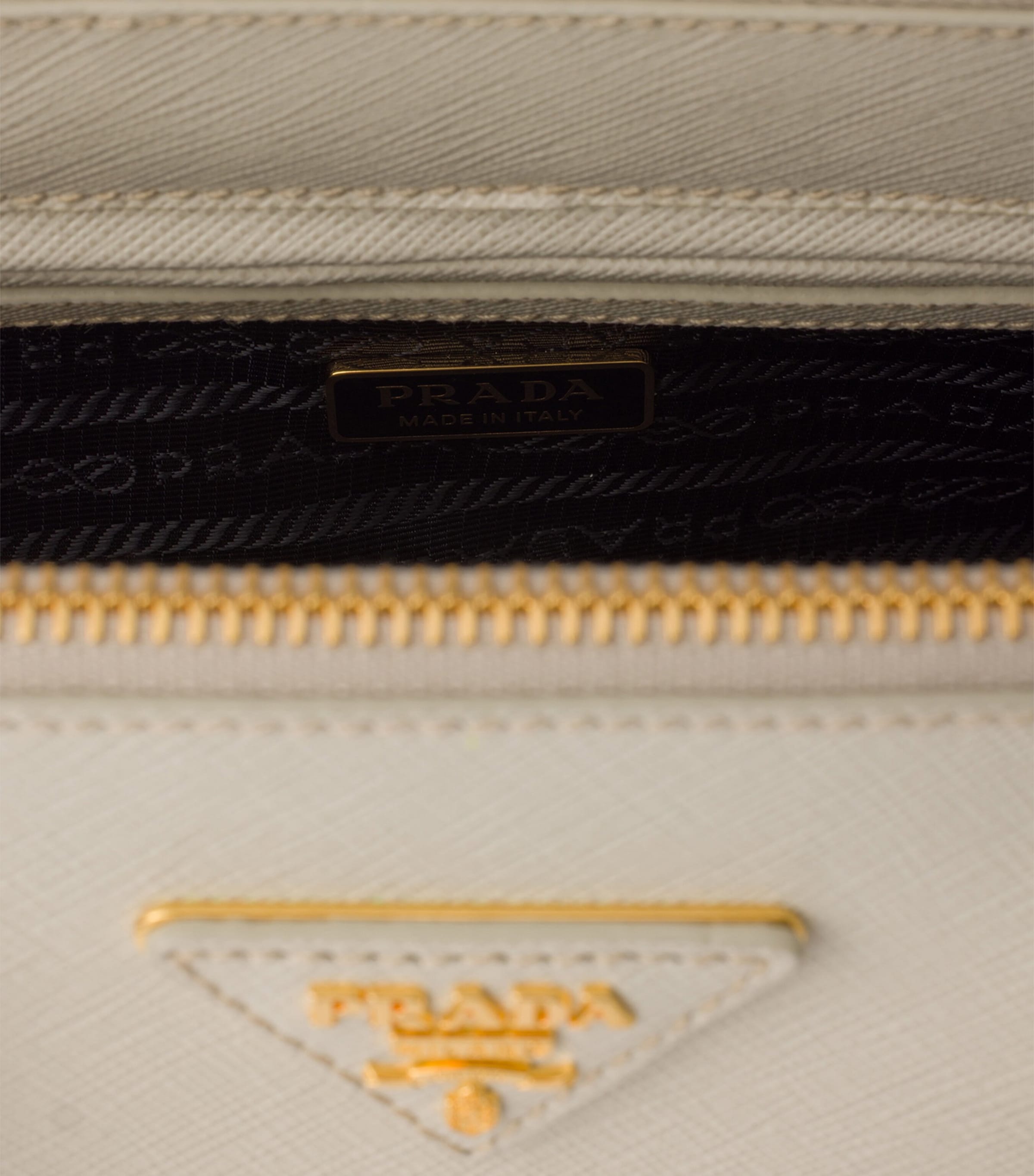 Prada Medium Leather Galleria Top-Handle Bag Neutral Image 8