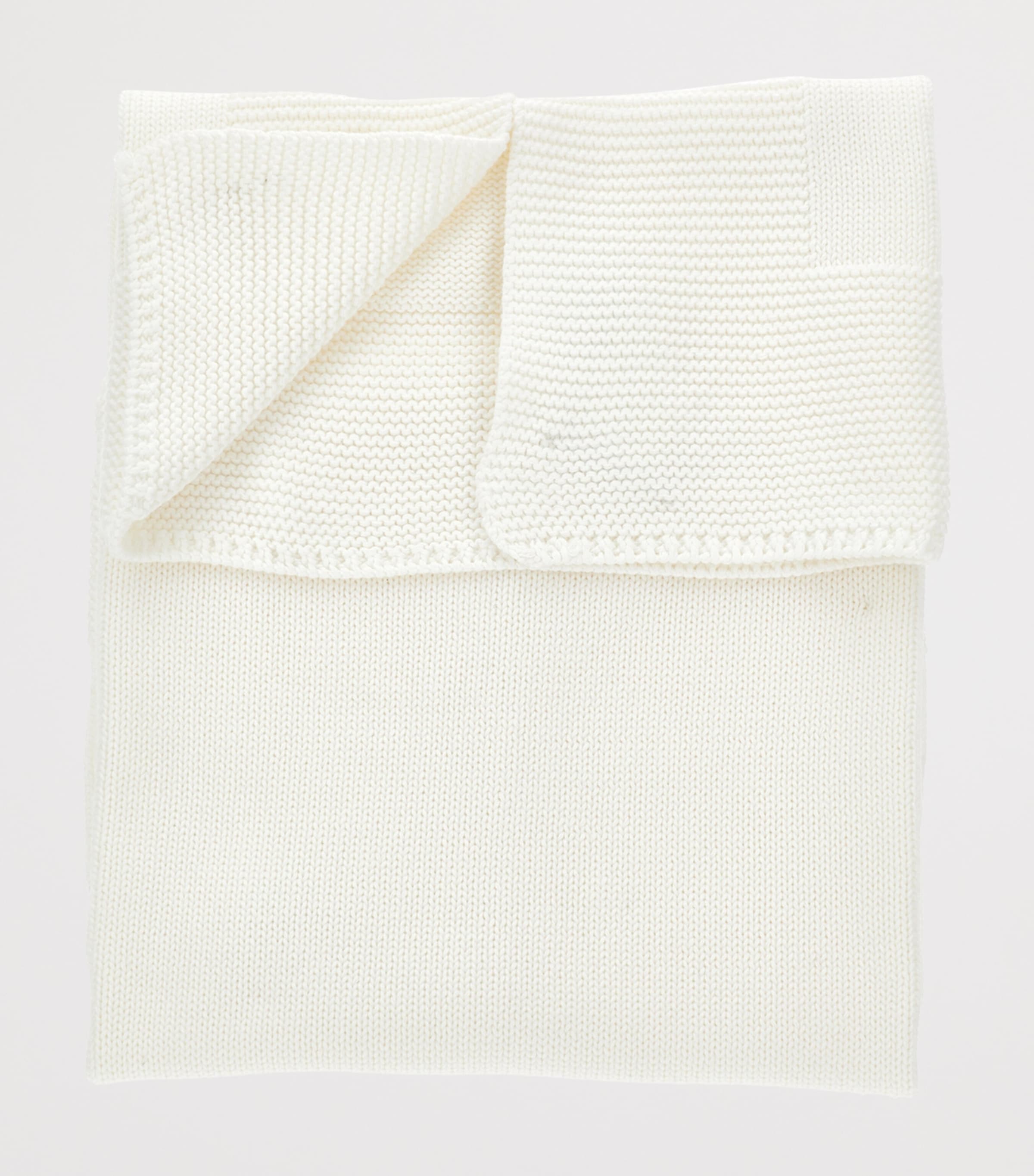 Monnalisa Cotton Blanket In White